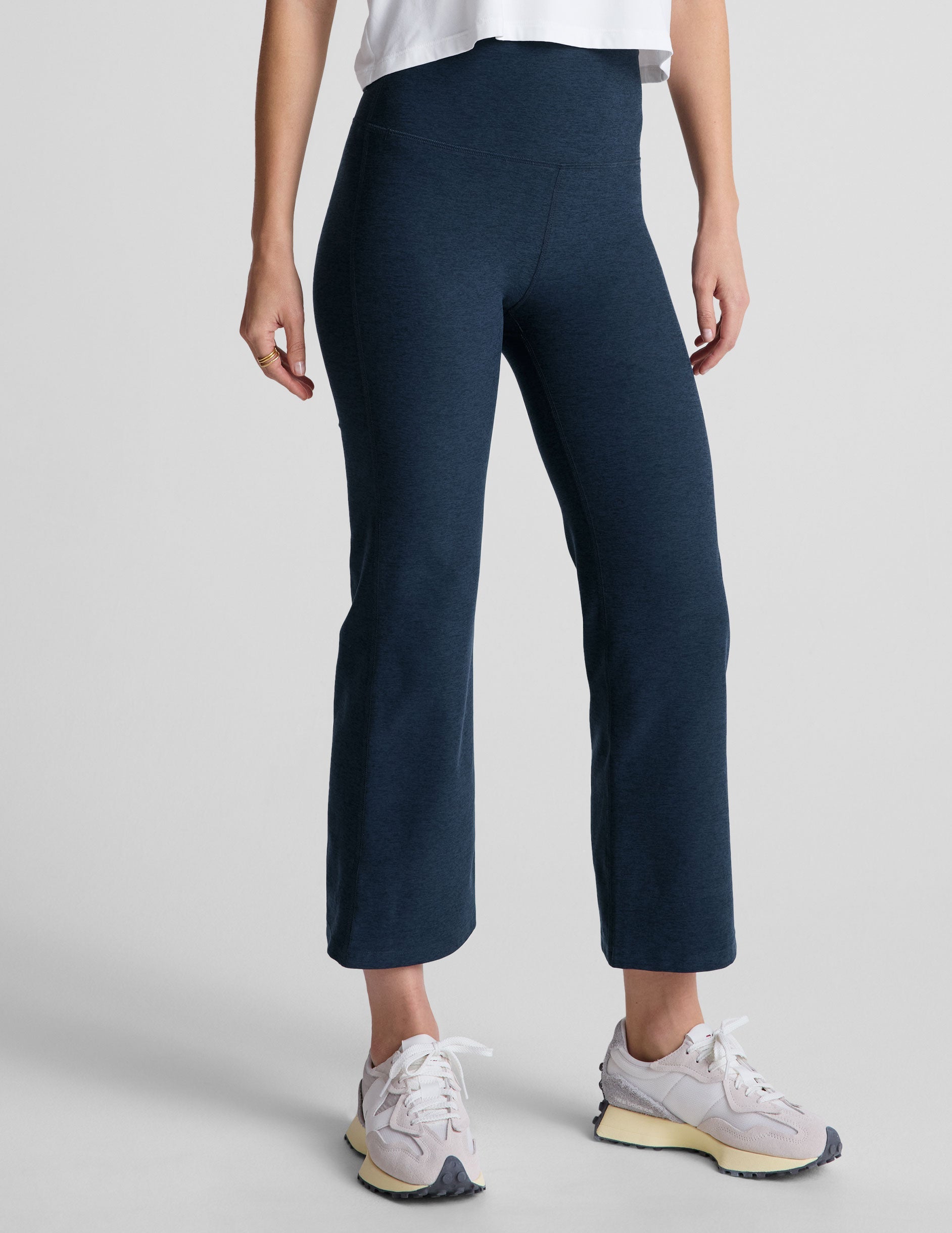 Spacedye Retro High-Waist Cropped Flare Yoga Pants - Soft Activewear Leggings