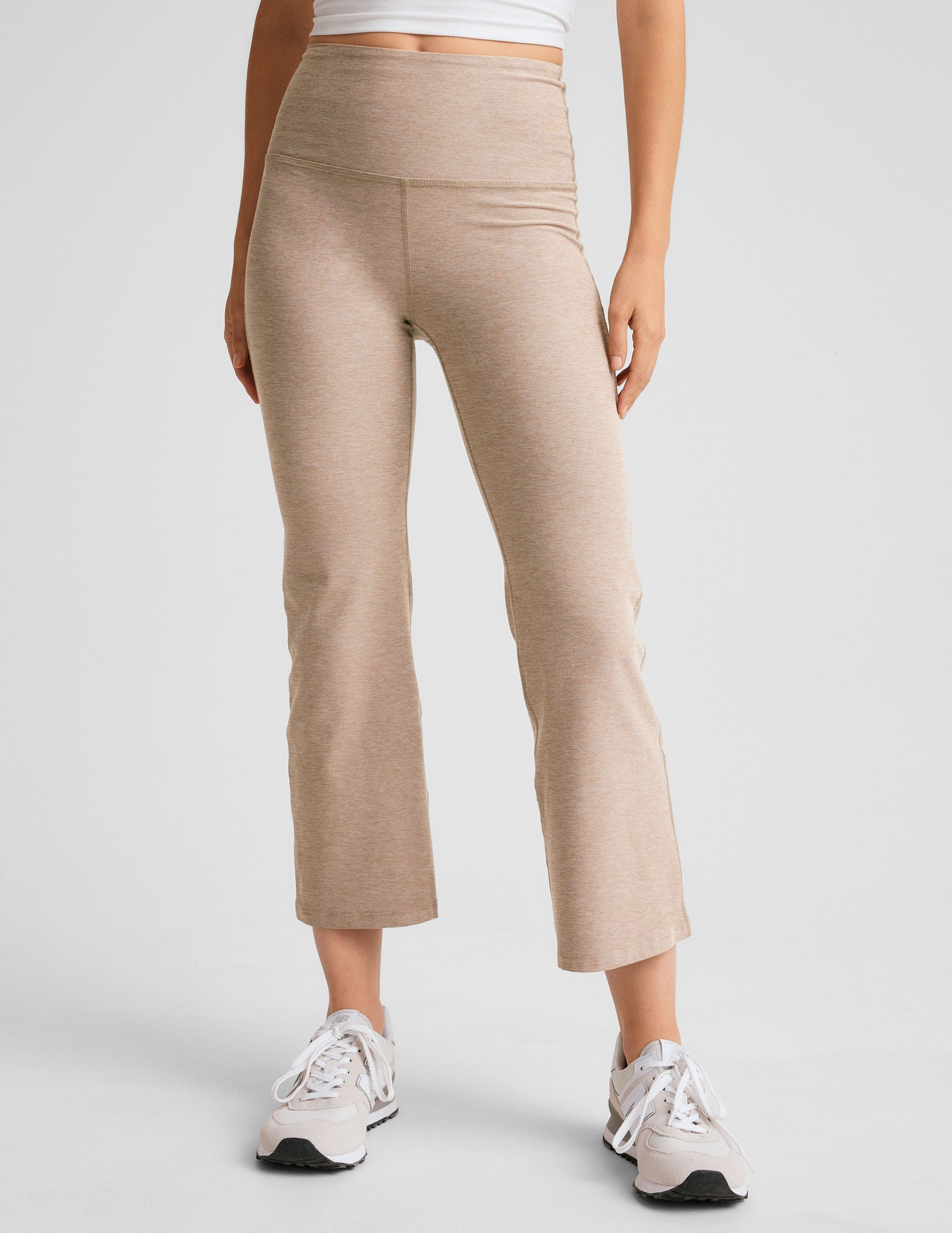 Women's Spacedye Retro High-Waisted Cropped Flare Yoga Lounge Pant
