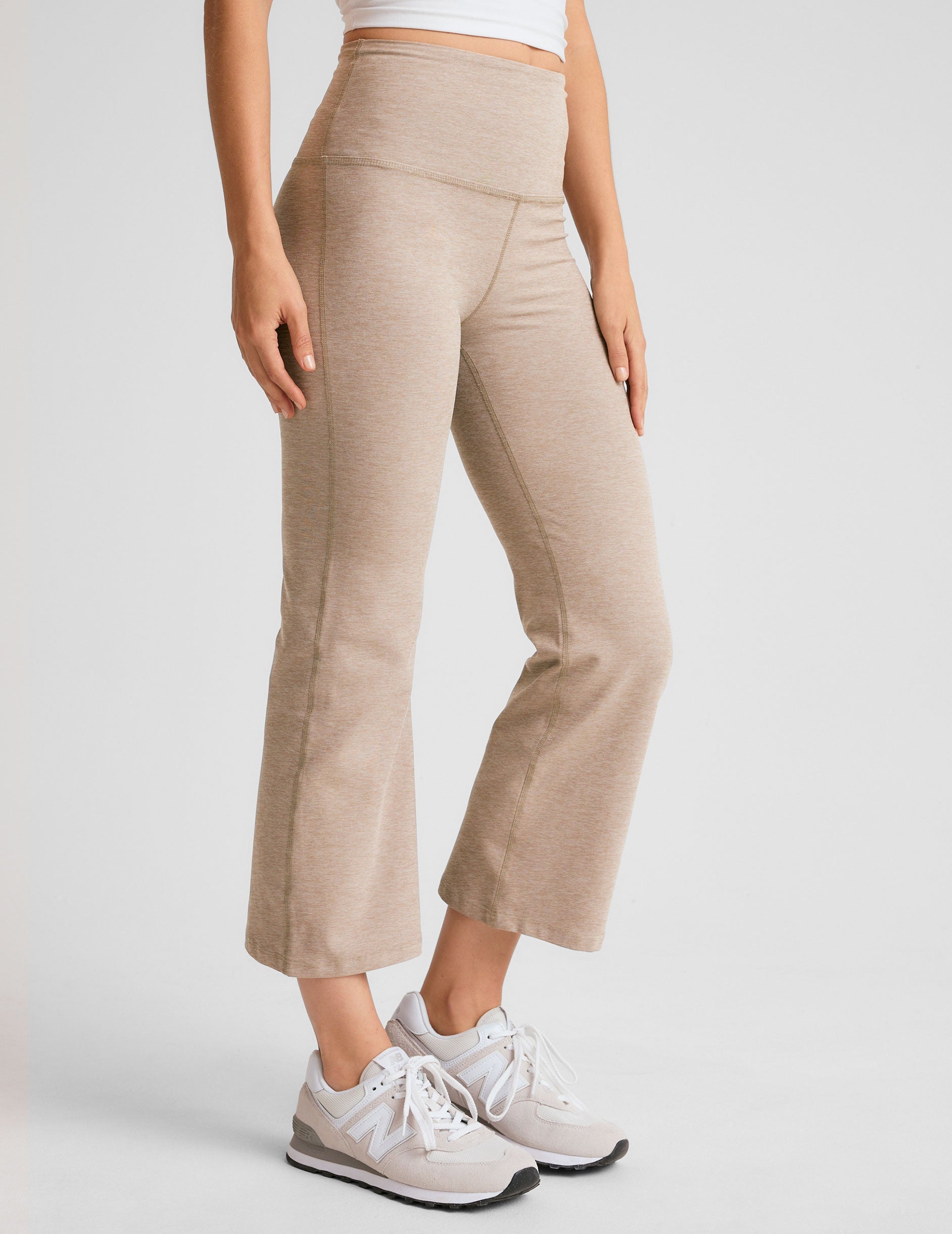 Women's Spacedye Retro High-Waisted Cropped Flare Yoga Lounge Pant