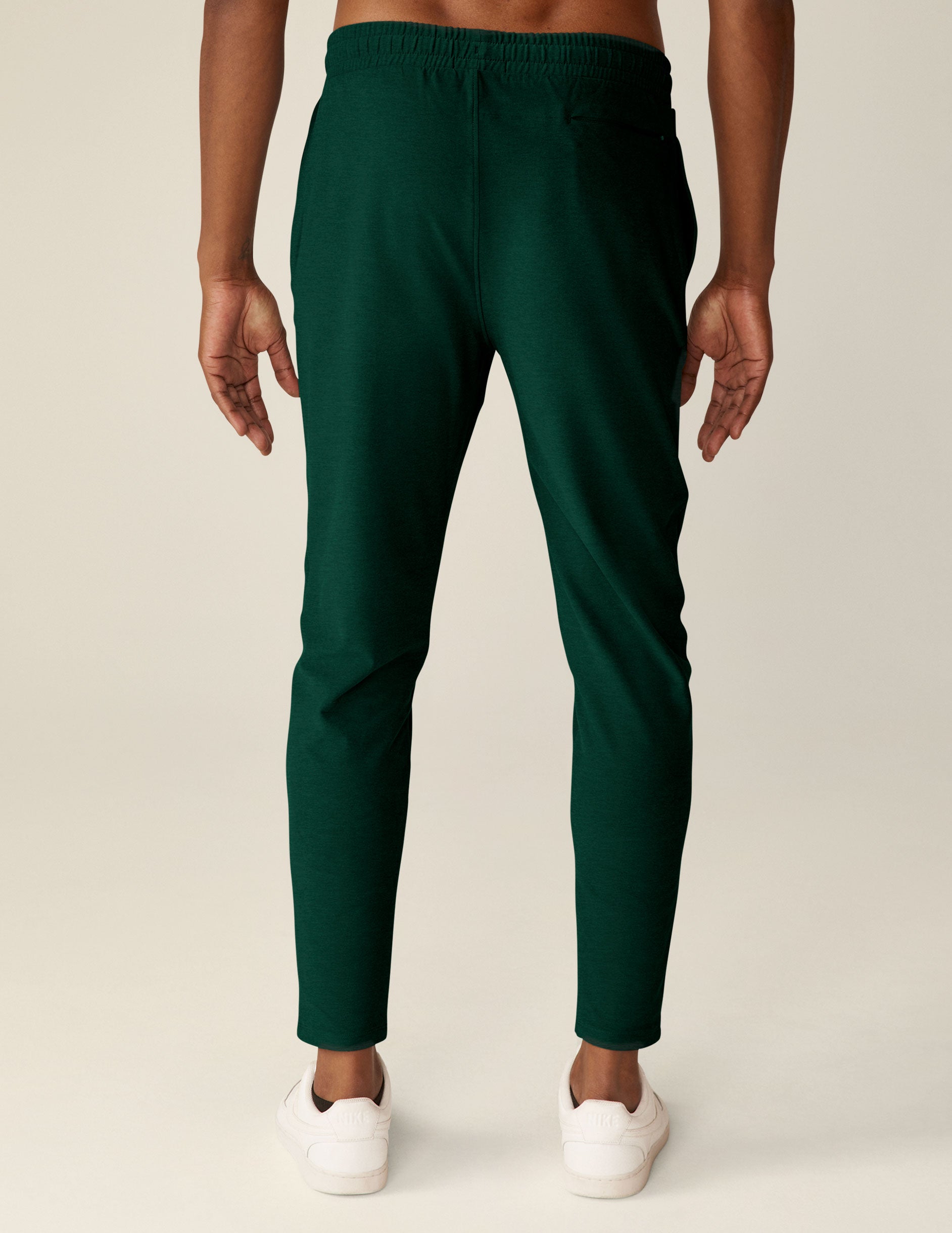 Men's Spacedye Slim Fit Athleisure Pants with Pockets & Elastic Waistband