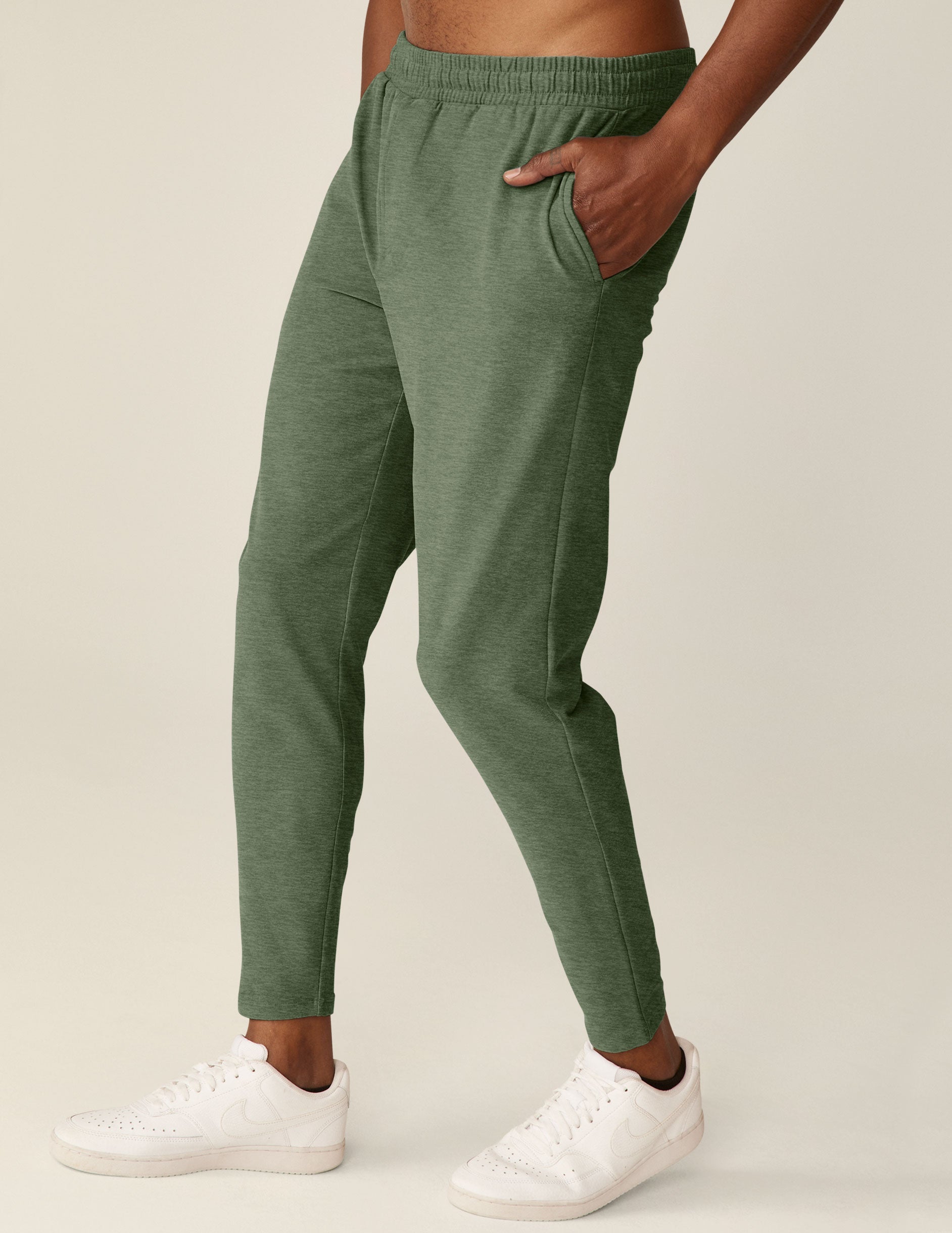 Beyond Yoga Men's Spacedye Slim Fit Athleisure Pants with Zipper Pocket