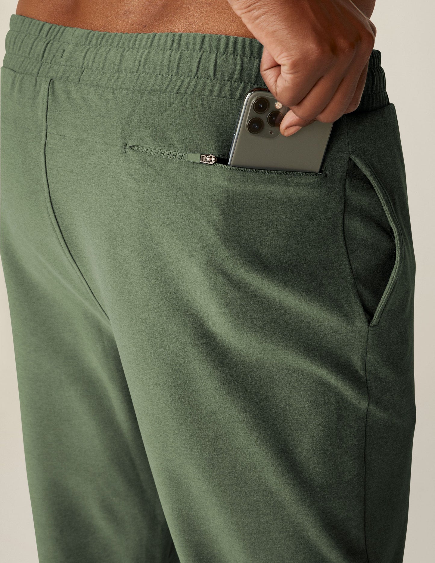 Beyond Yoga Men's Spacedye Slim Fit Athleisure Pants with Zipper Pocket