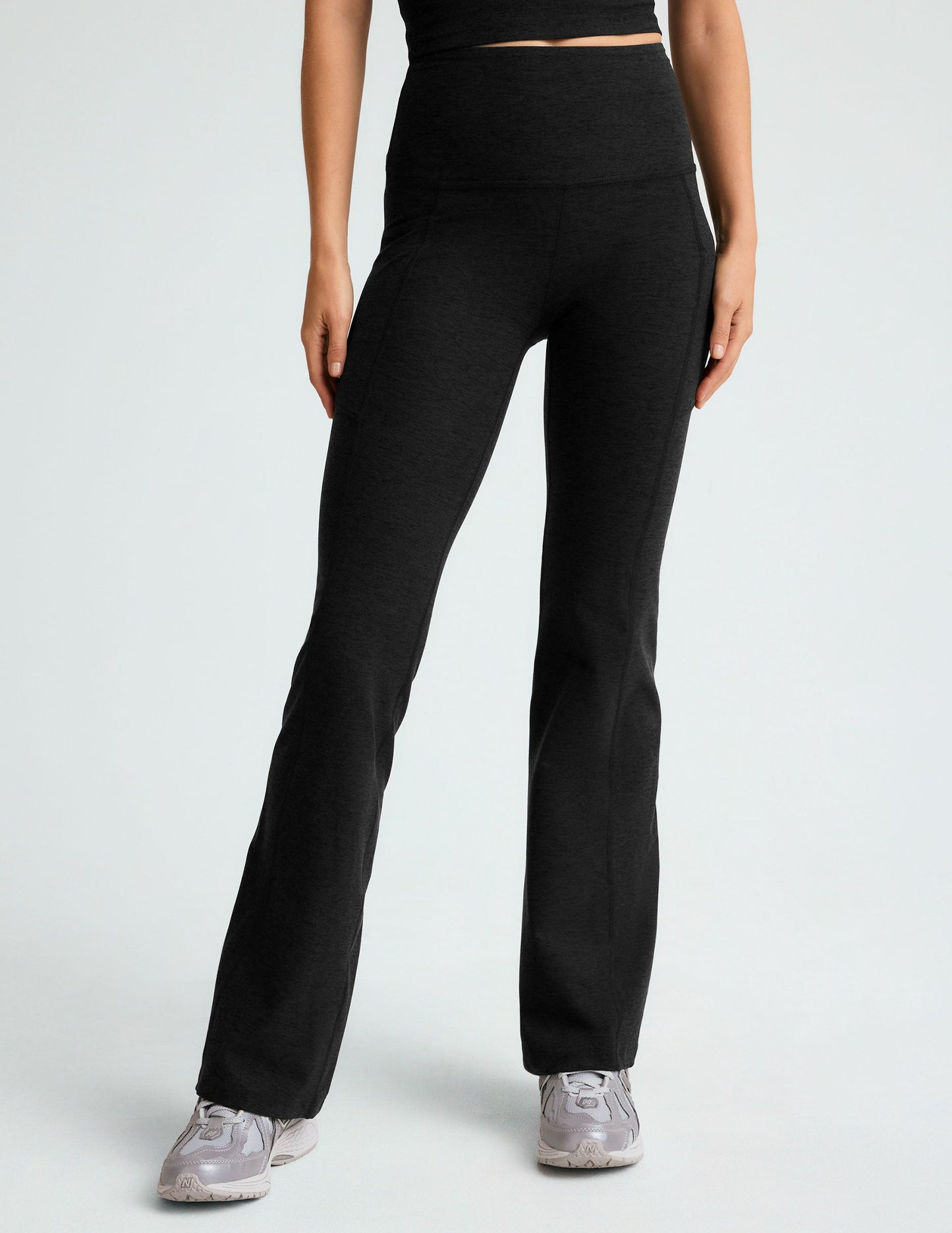 Soft Spacedye High-Waisted Flare Leggings with Pockets for Everyday Comfort