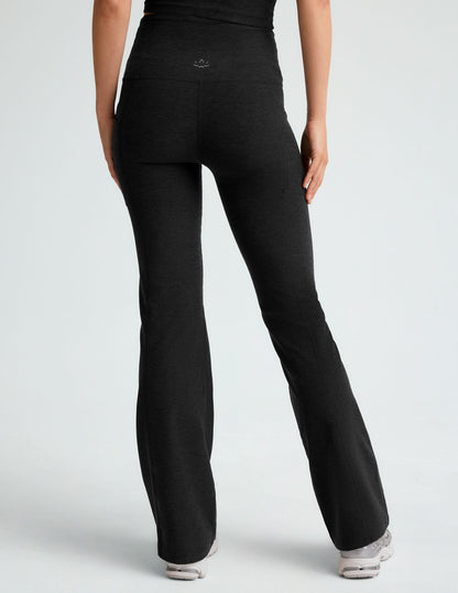 Soft Spacedye High-Waisted Flare Leggings with Pockets for Everyday Comfort