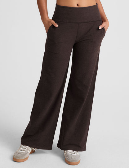 Ultra-Soft Spacedye Wide Leg Lounge Pants with Pockets, High-Waist