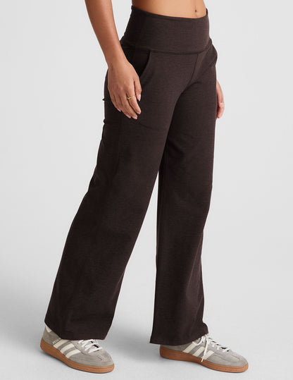 Ultra-Soft Spacedye Wide Leg Lounge Pants with Pockets, High-Waist
