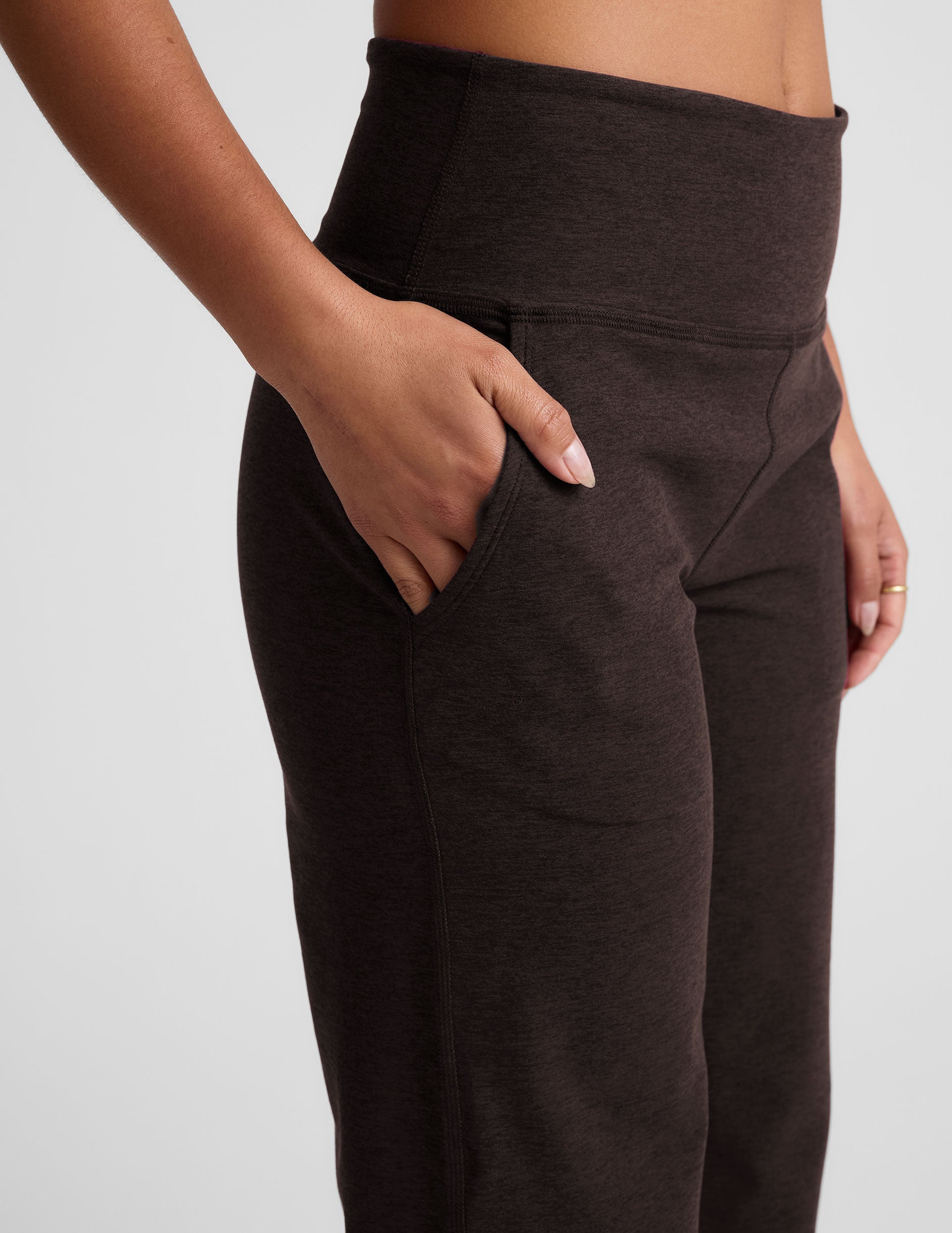 Ultra-Soft Spacedye Wide Leg Lounge Pants with Pockets, High-Waist