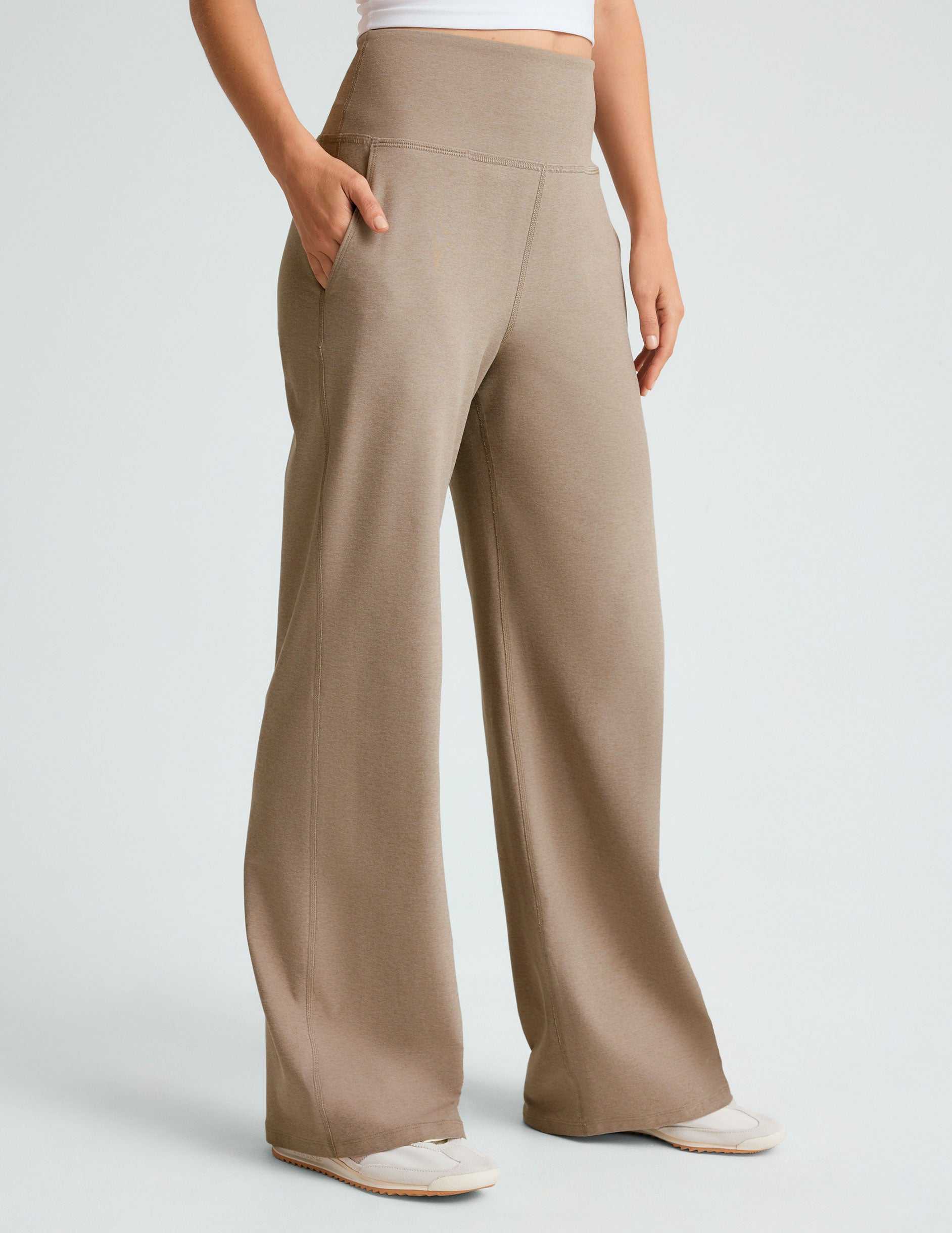 Birch Heather Spacedye Wide-Leg Pocket Pants: High-Waisted, Ultra-Comfy, Relaxed Fit
