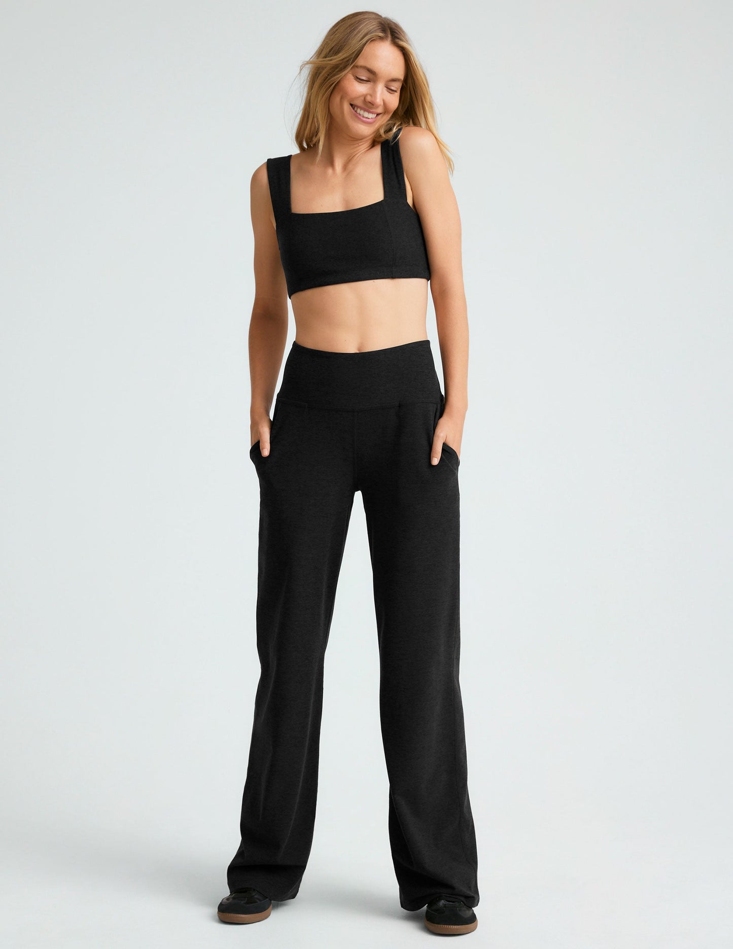 Beyond Yoga Spacedye High-Waisted Wide Leg Lounge Pants with Pockets