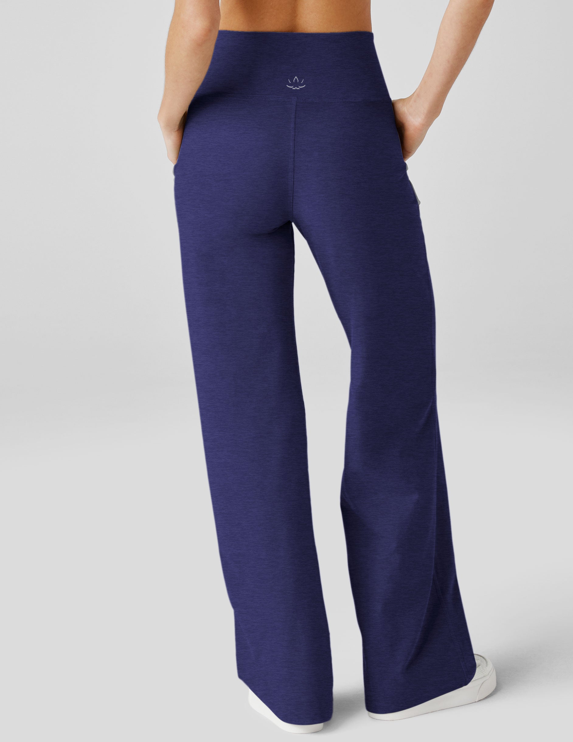 Spacedye High-Waisted Wide Leg Pants, Comfortable Relaxed Fit with Pockets