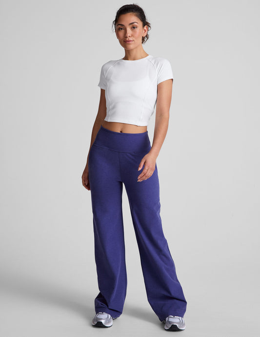 Spacedye High-Waisted Wide Leg Pants, Comfortable Relaxed Fit with Pockets