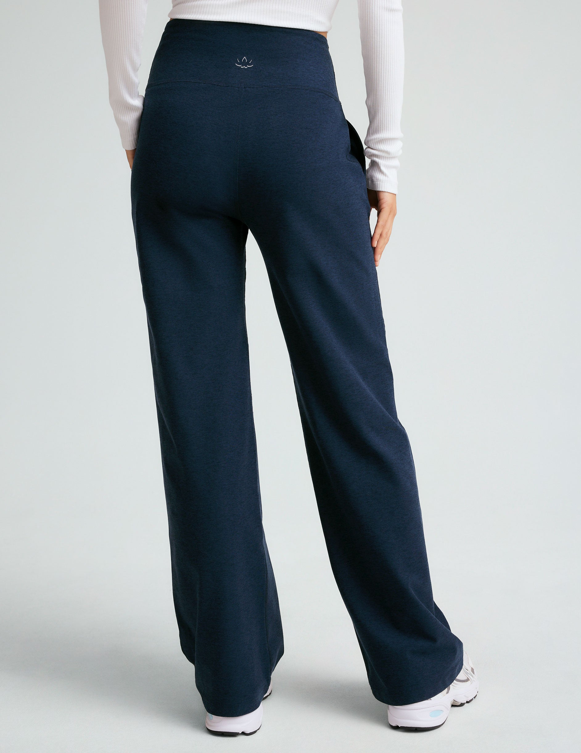 Women's Spacedye High-Waisted Wide Leg Lounge Pant: Ultra Soft Relaxed Comfort