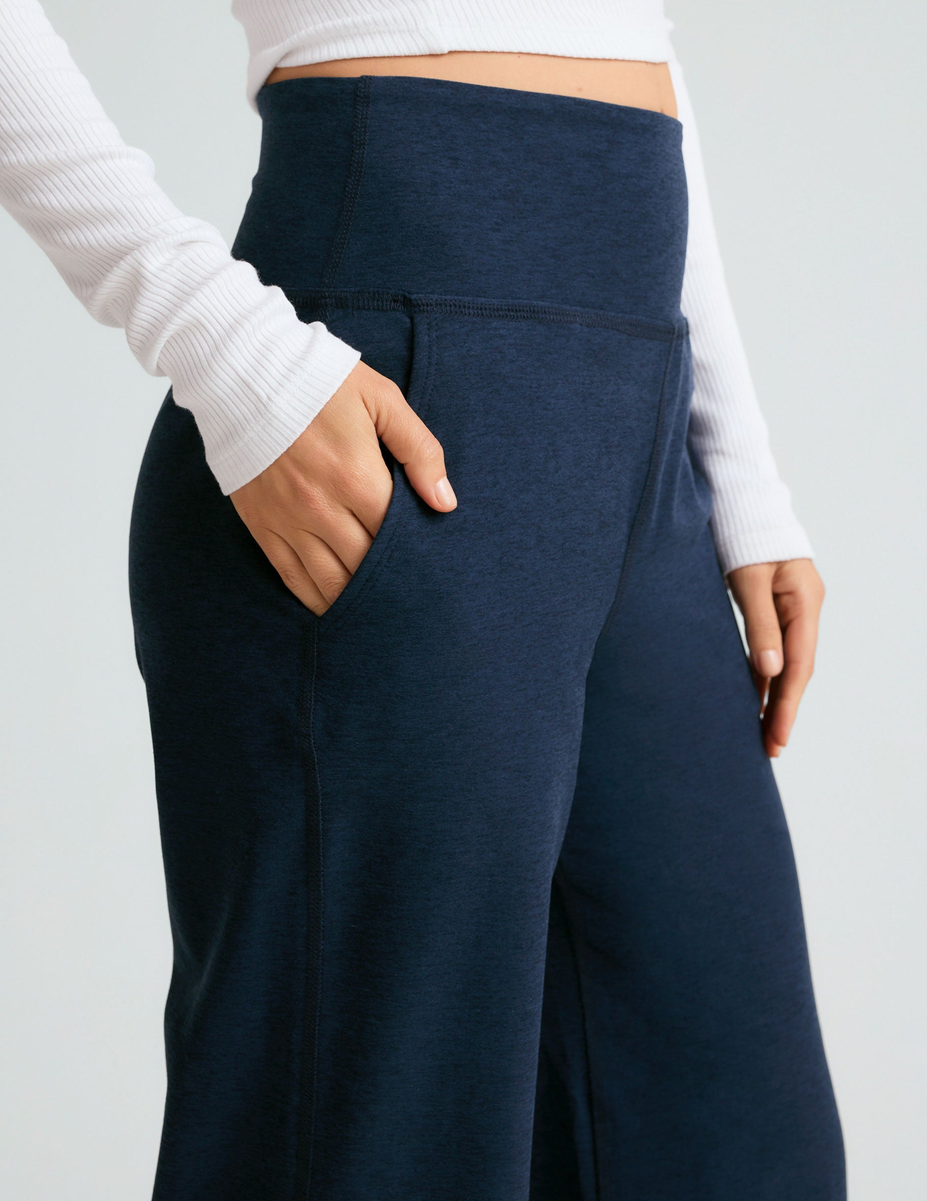 Women's Spacedye High-Waisted Wide Leg Lounge Pant: Ultra Soft Relaxed Comfort