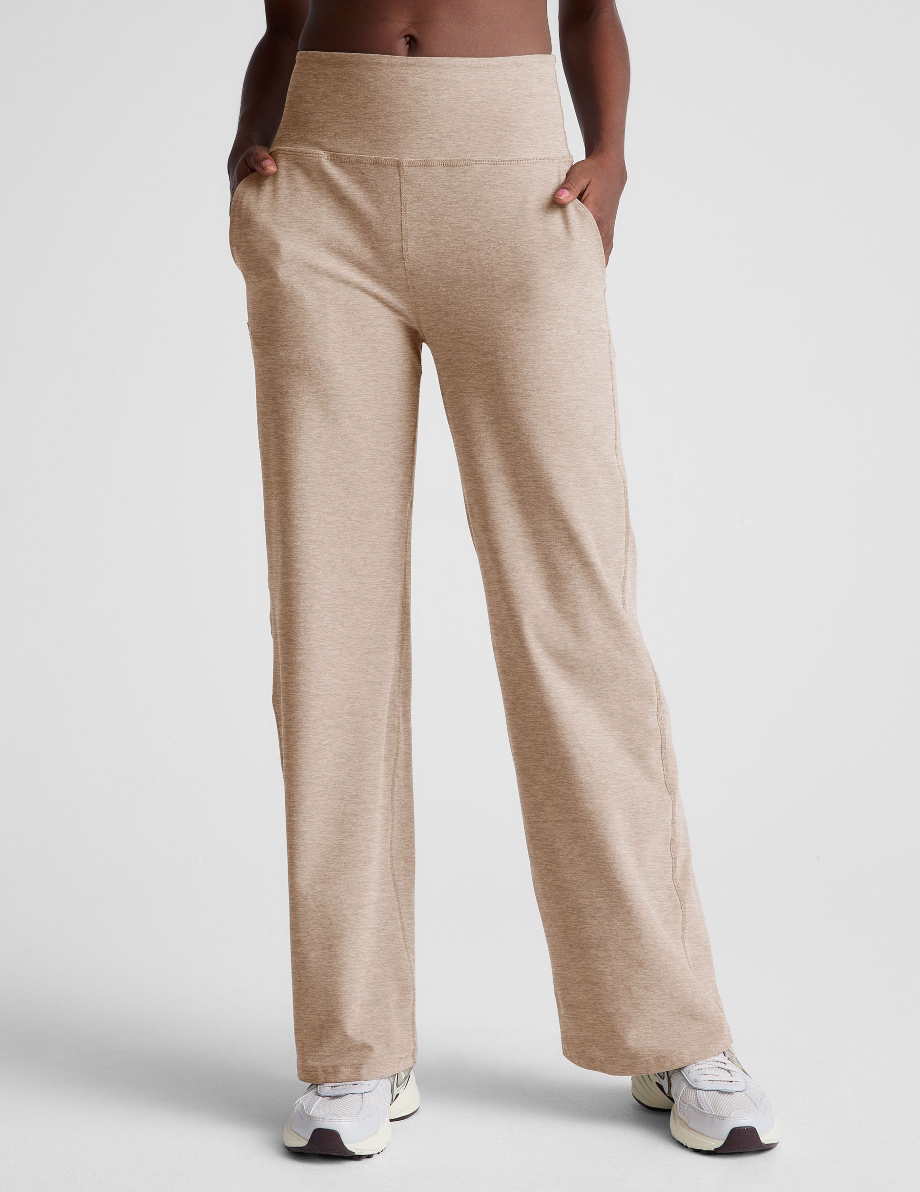 Comfy Spacedye Wide Leg Pants for Women, High-Waisted Relaxed Fit