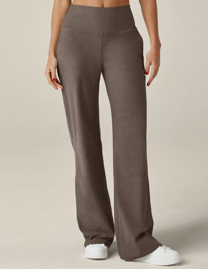 Beyond Yoga Spacedye High-Waisted Wide Leg Pant - Soft Umber Heather Comfort