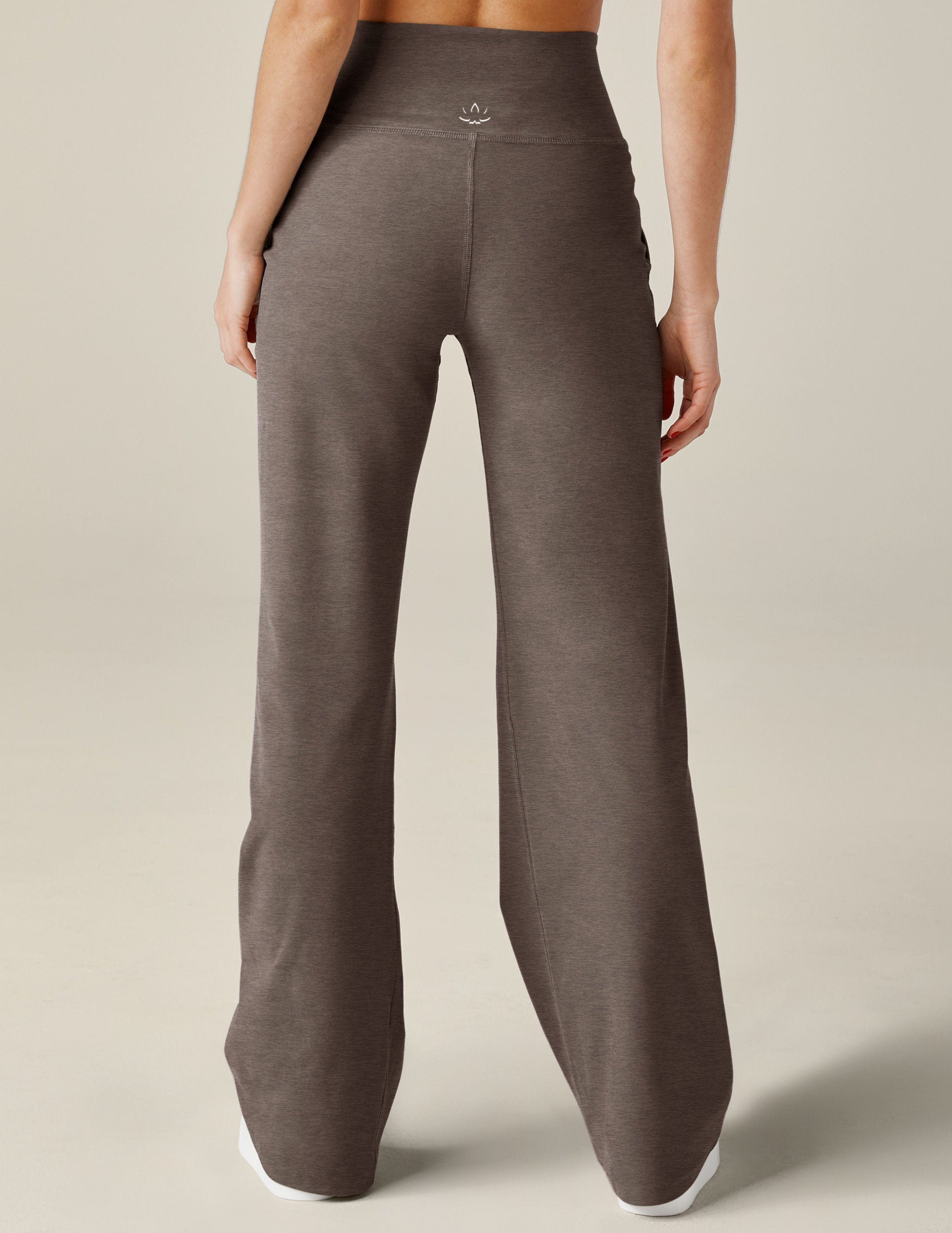 Beyond Yoga Spacedye High-Waisted Wide Leg Pant - Soft Umber Heather Comfort