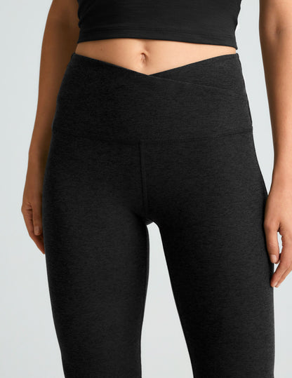 Ultra-Soft Spacedye Bootcut Pants for Women with Flattering Overlap Waistband