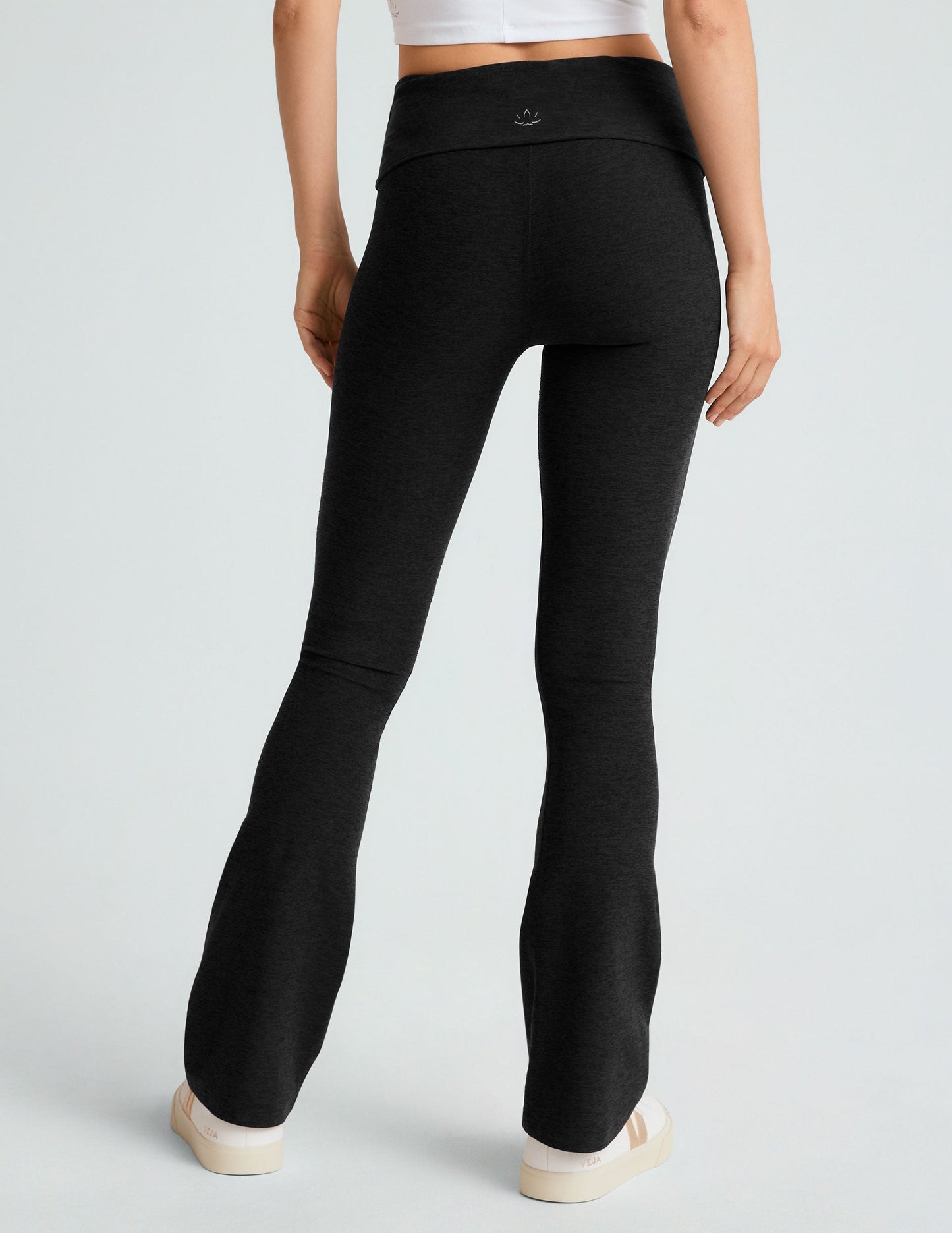 Spacedye Foldover Bootcut Pants: Performance Yoga Activewear with Adjustable Waistband