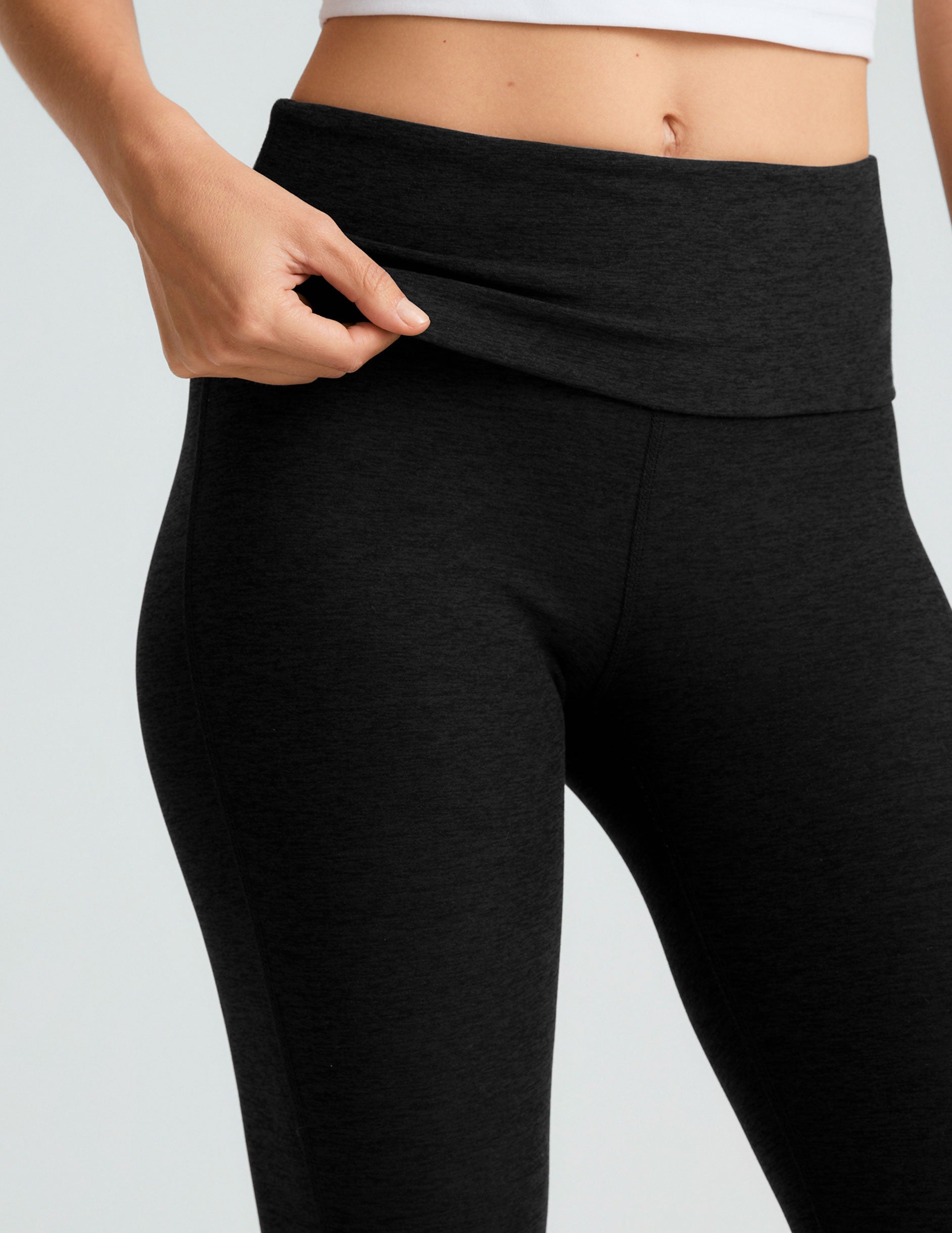 Spacedye Foldover Bootcut Pants: Performance Yoga Activewear with Adjustable Waistband
