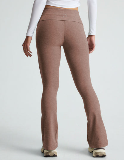 Comfortable Spacedye Foldover Bootcut Pants for Active Days & Stylish Wear