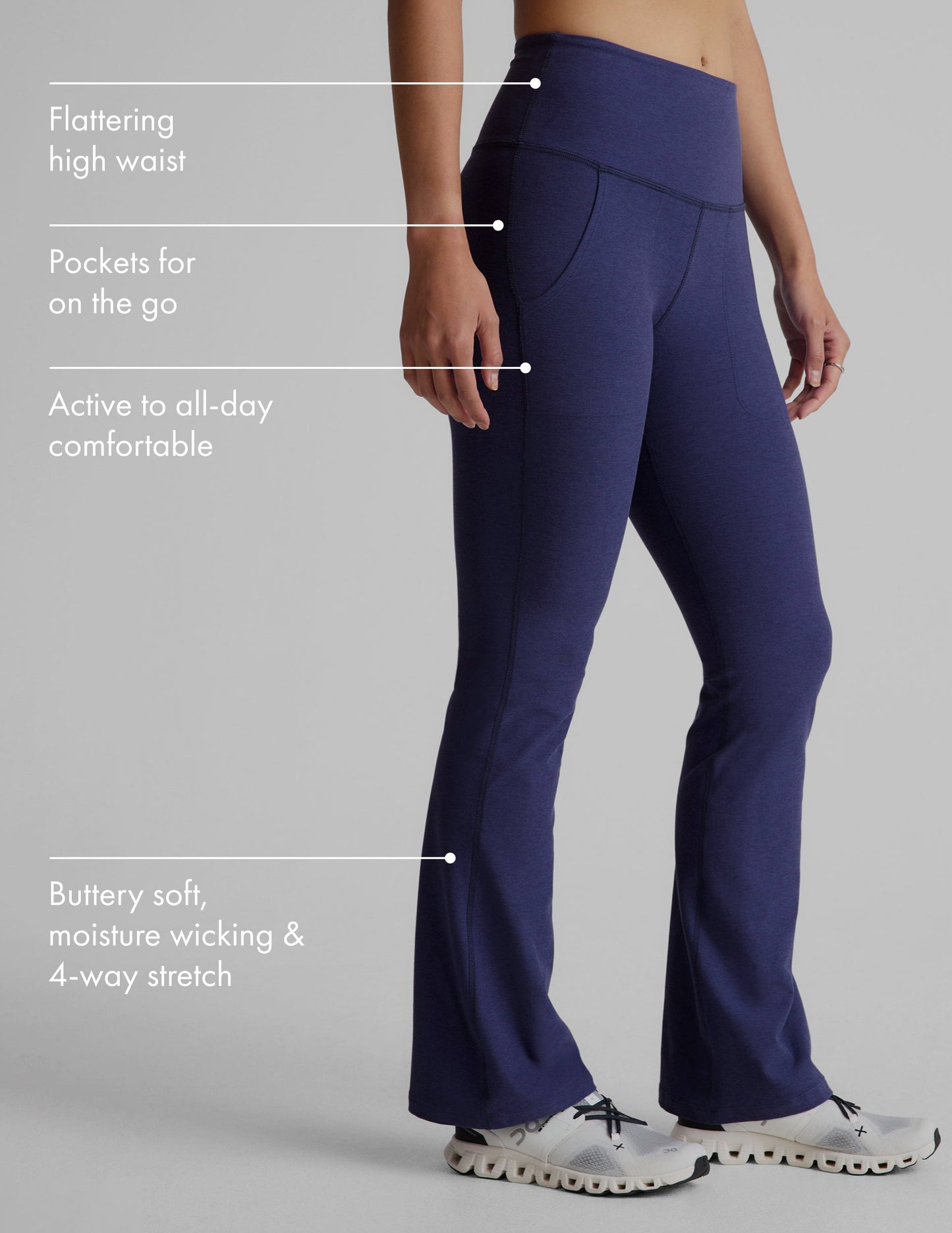 Spacedye High Waisted Bootcut Practice Pants: Ultimate Comfort with Handy Pockets