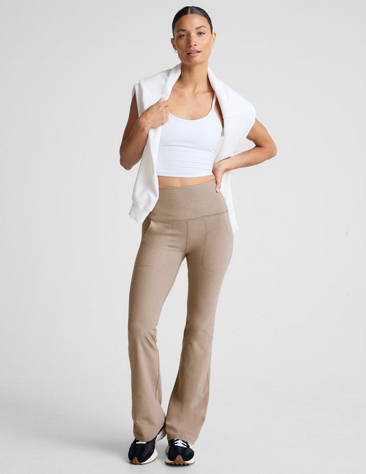 Spacedye High Waisted Bootcut Yoga Pants with Pockets for Women