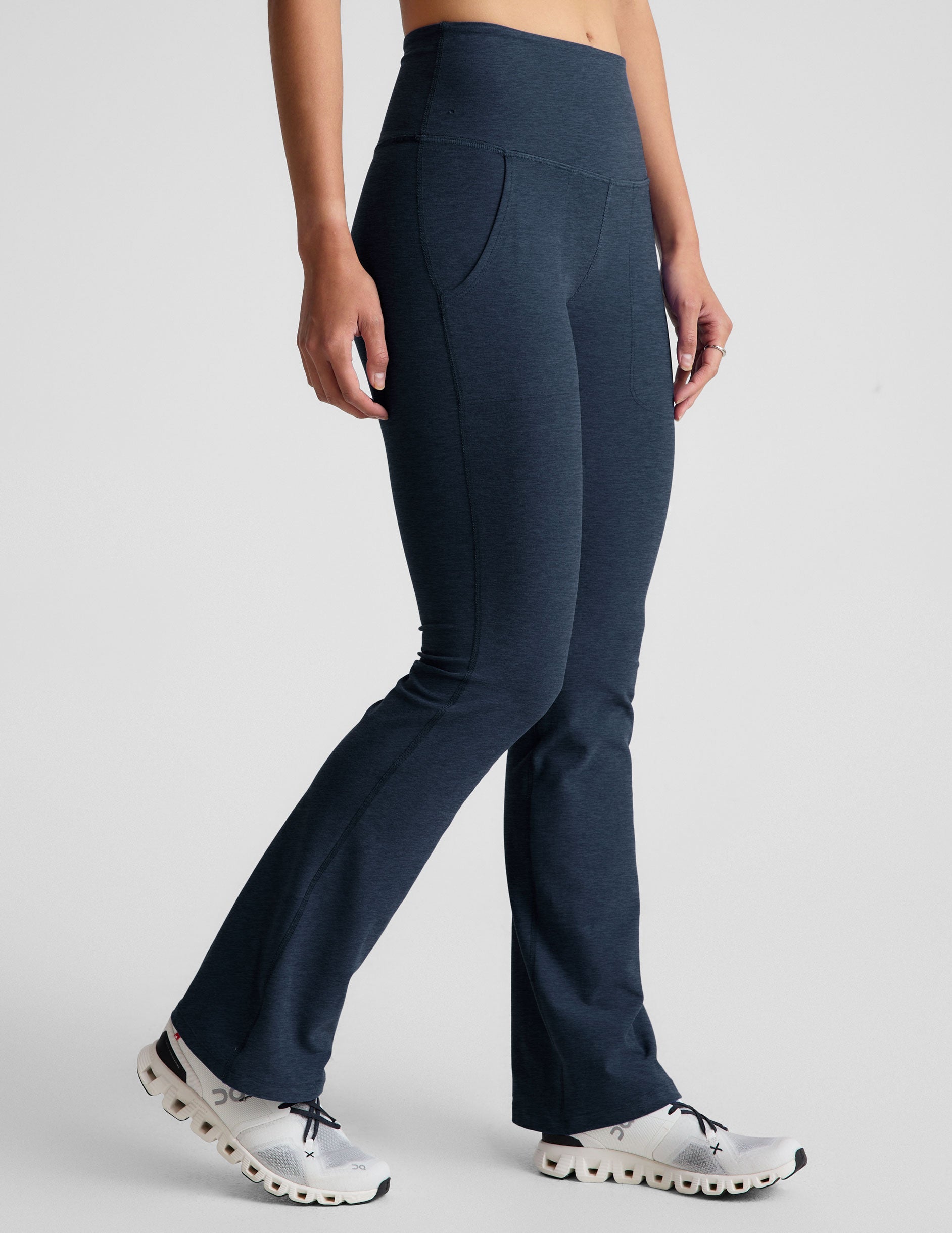 Spacedye High Waisted Bootcut Pants with Pockets, Flexible Everyday Activewear