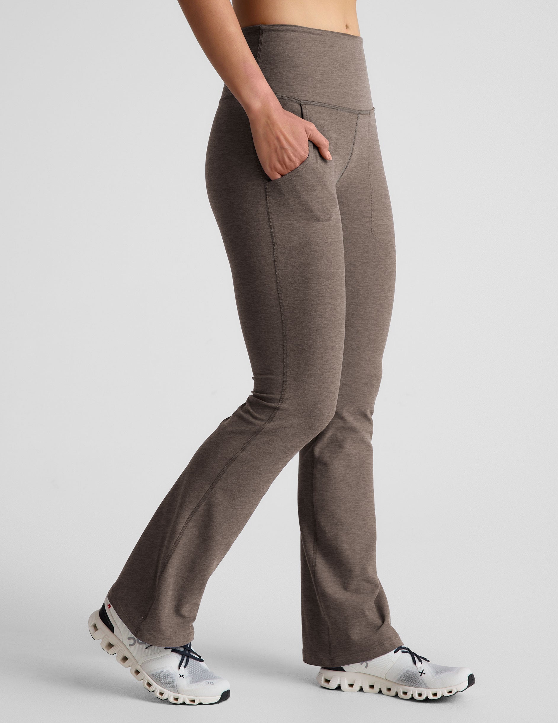 Spacedye High Waisted Bootcut Pants with Pockets, Ultimate Comfort & Style