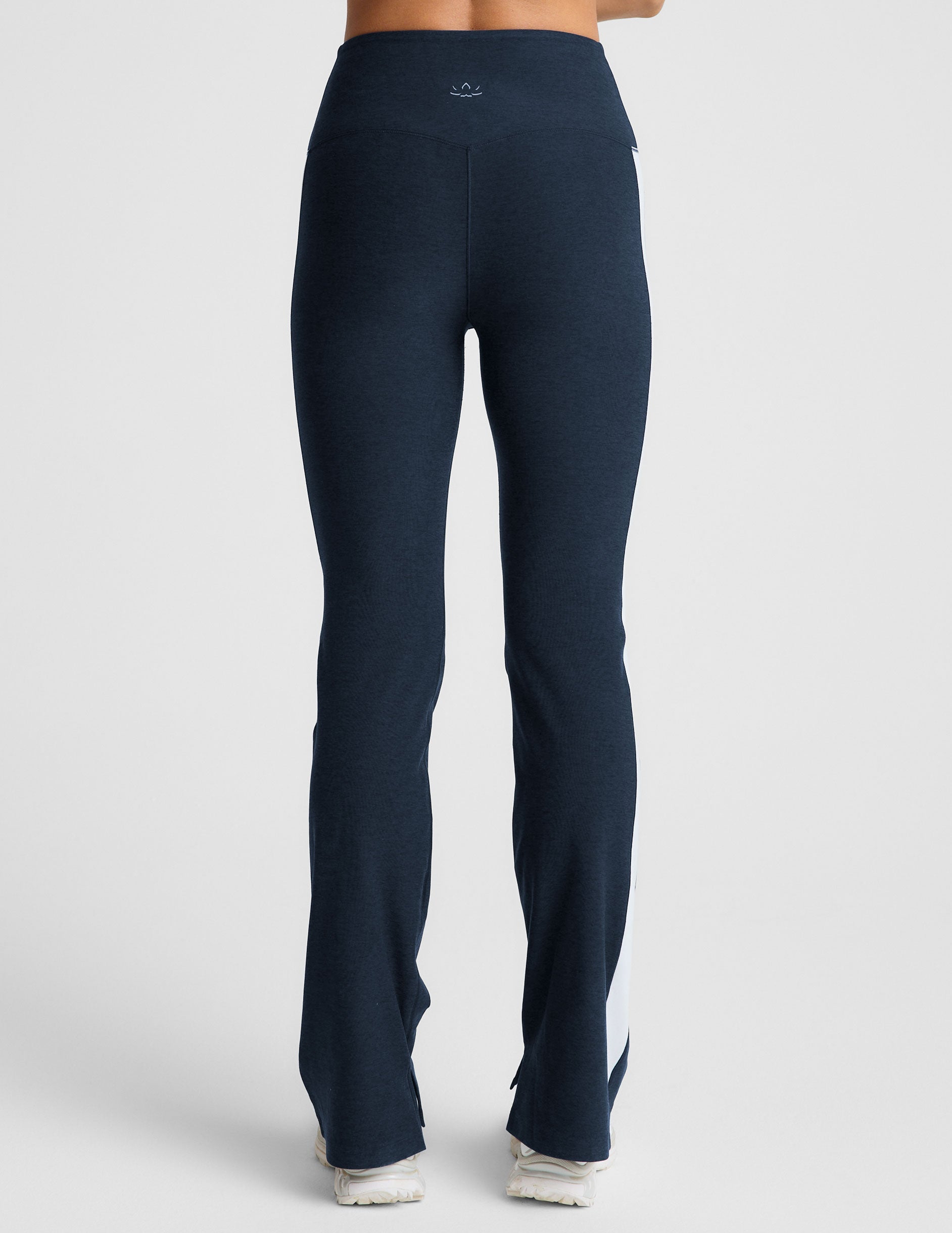Comfortable Spacedye Gemini Colorblock Bootcut Pants with Side Slits