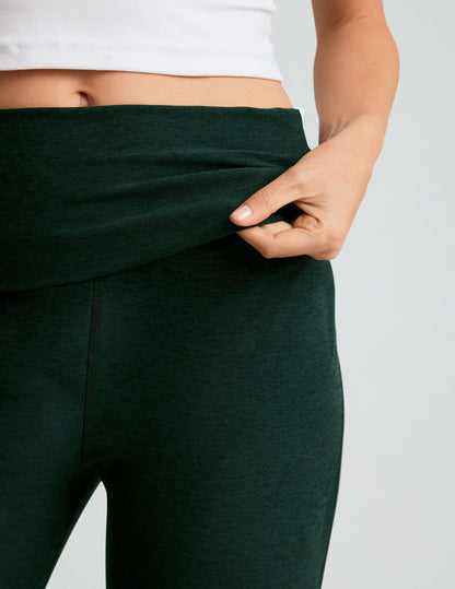 Versatile Spacedye Foldover Wide Leg Yoga Pants: Adjustable Waist, Supreme Comfort