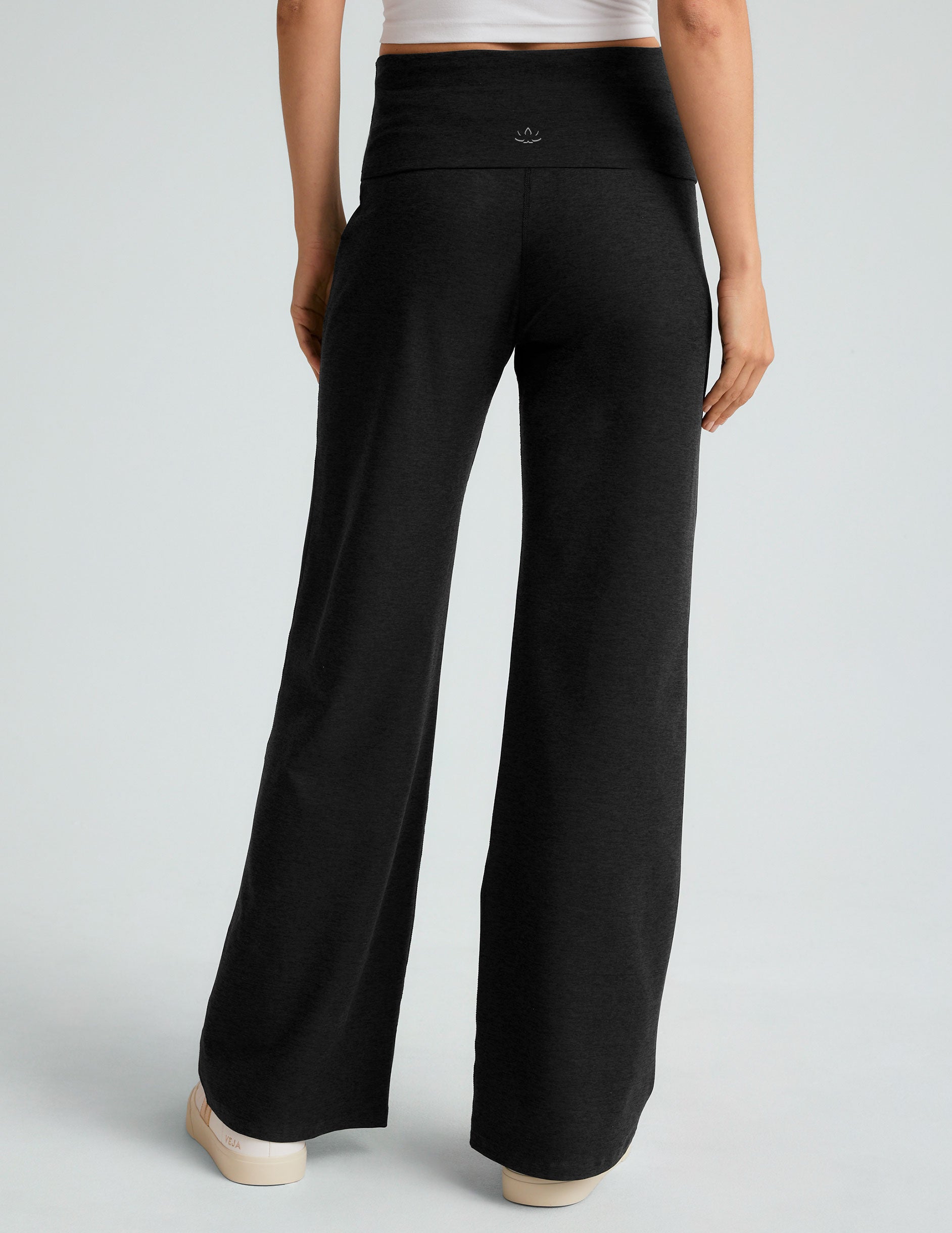 Ultra-Soft Spacedye Foldover Wide Leg Pants - Adjustable Comfort Fit