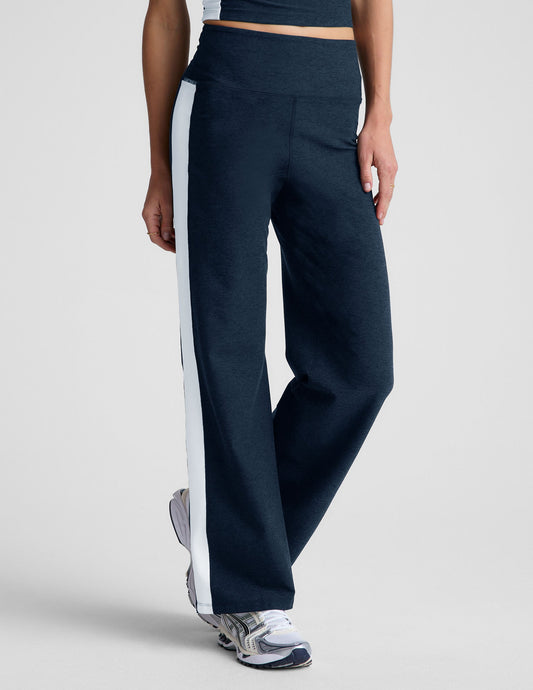 Beyond Yoga Spacedye Wide Leg Pant: Comfy, High-Waisted, Contrast Retro Stripes