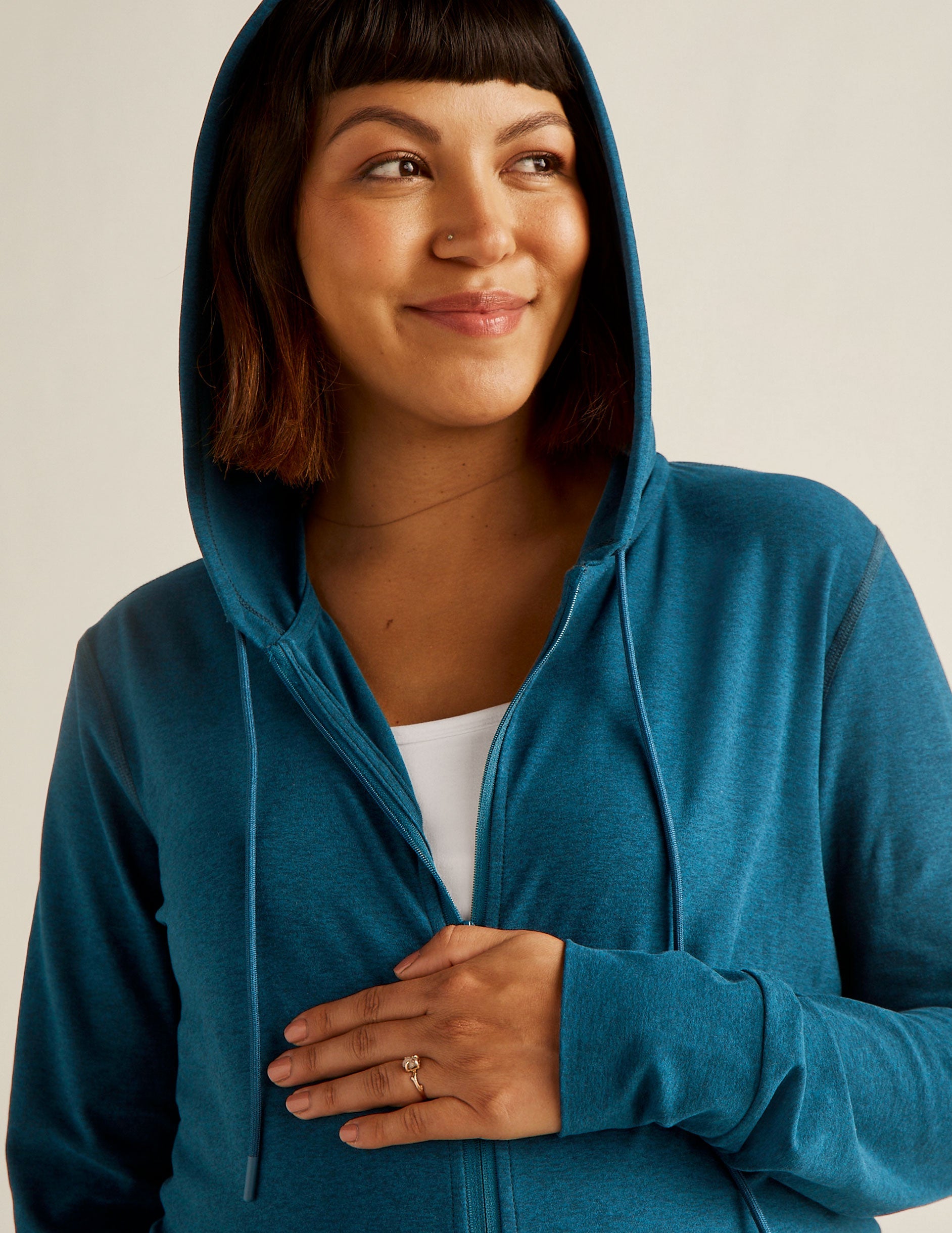 Spacedye Maternity Everyday Zip Hoodie: Ultra-Soft Comfort for Pregnancy & Beyond