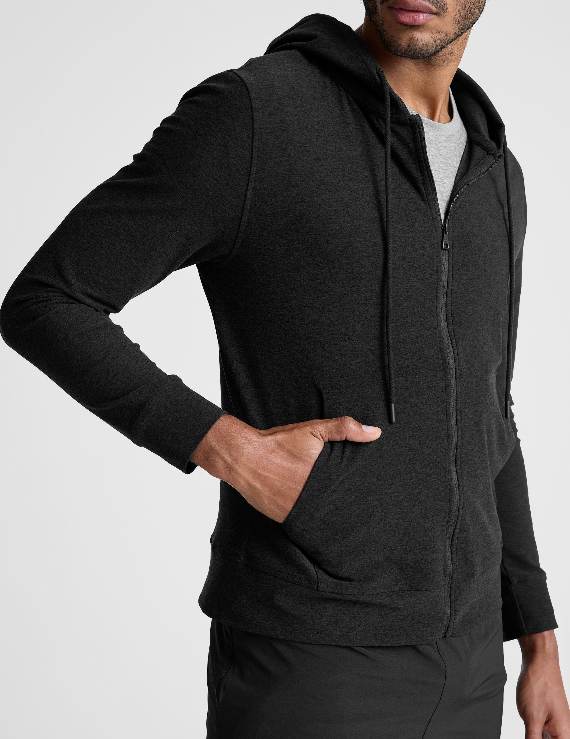 Freefit Men's Lightweight Zip Hoodie: Athletic Performance, Ultimate Comfort, Everyday Style.