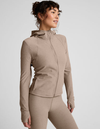 Spacedye High Energy Active Hoodie - Breathable Mesh, Thumbholes, Slim Fit