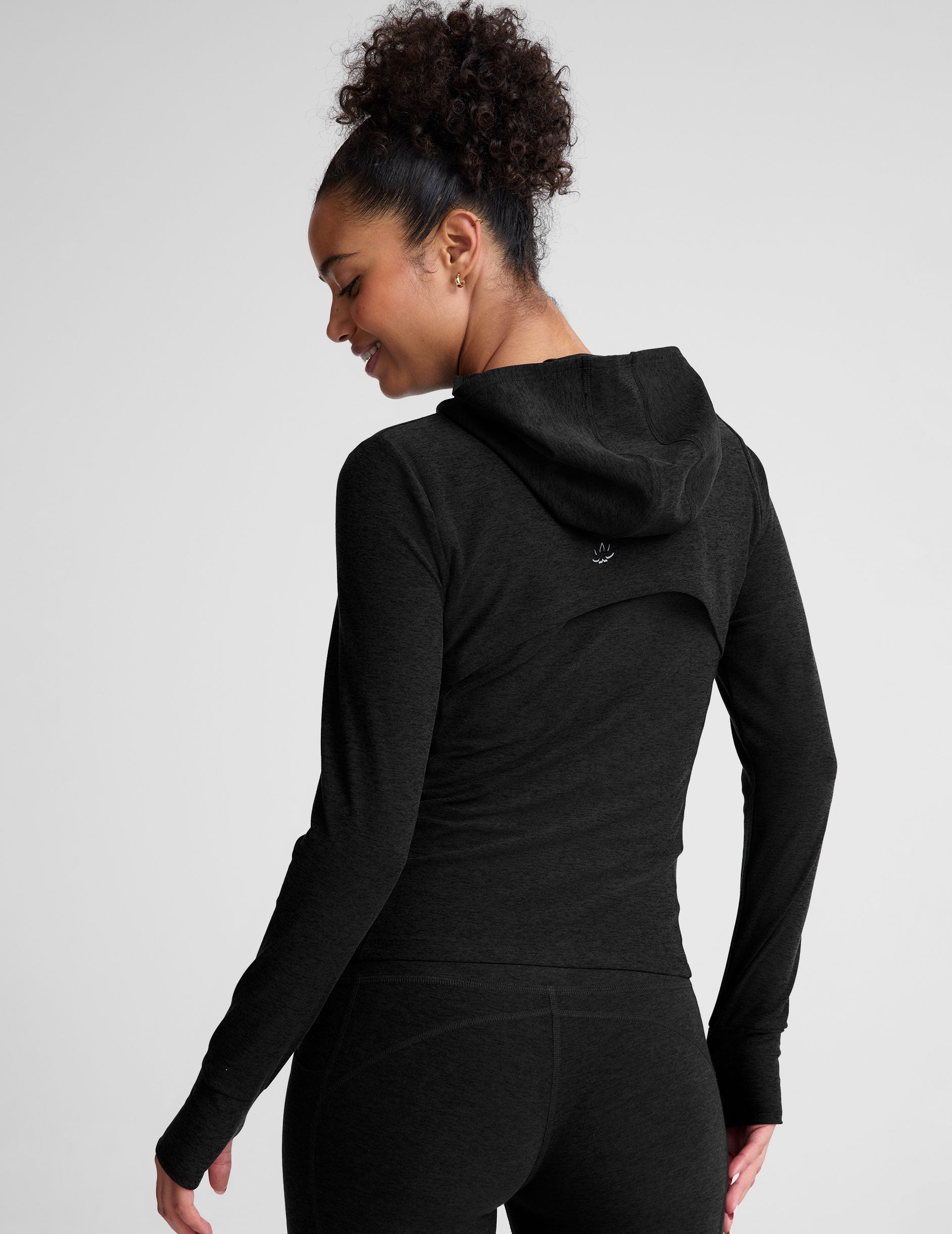 Women's Spacedye Performance Zip-Up Hoodie with Breathable Mesh & Thumbholes