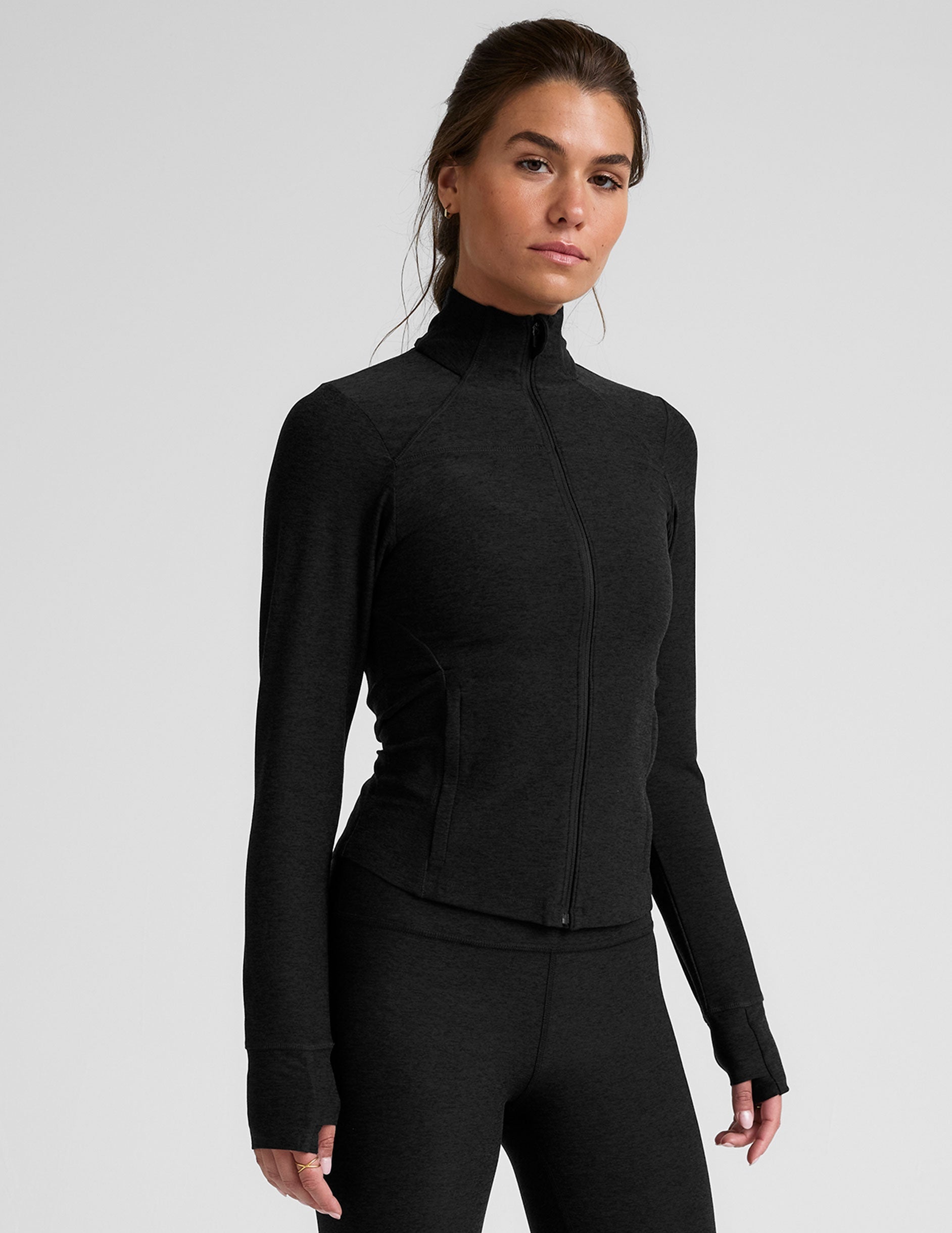 Spacedye Active Performance Full-Zip Jacket with Pockets & Thumbholes for Women