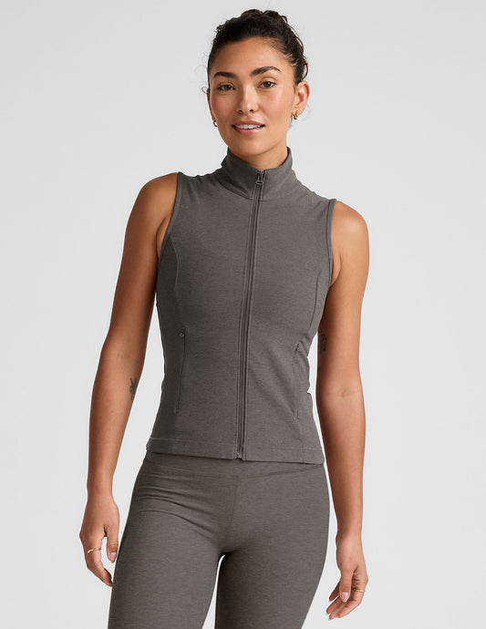 Venice Athletic Zip-Up Vest with Mesh Back, Secure Pockets, Stylish Performance