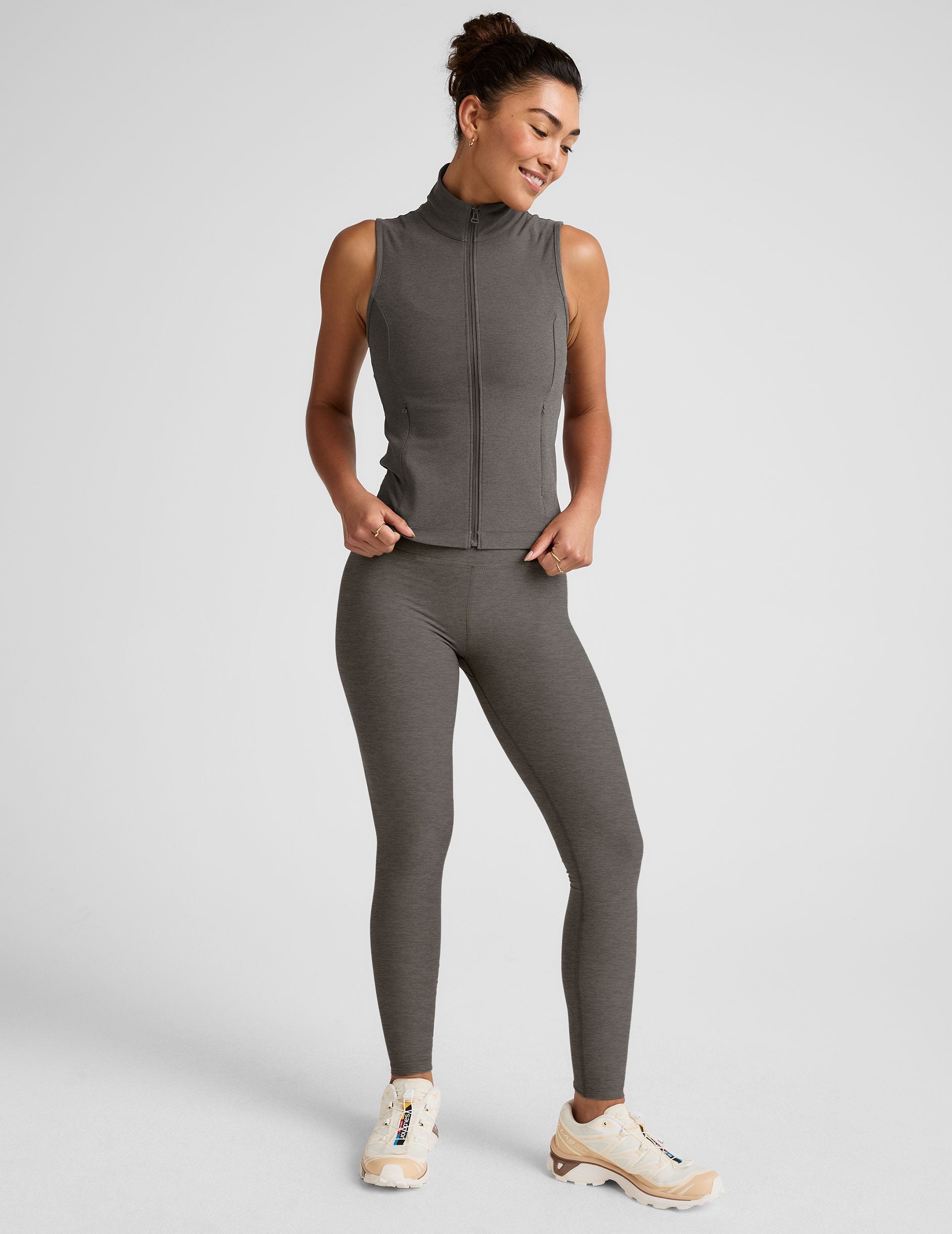 Venice Athletic Zip-Up Vest with Mesh Back, Secure Pockets, Stylish Performance
