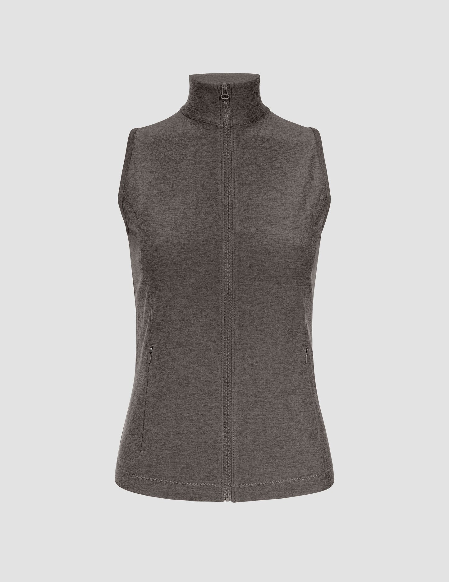 Venice Athletic Zip-Up Vest with Mesh Back, Secure Pockets, Stylish Performance