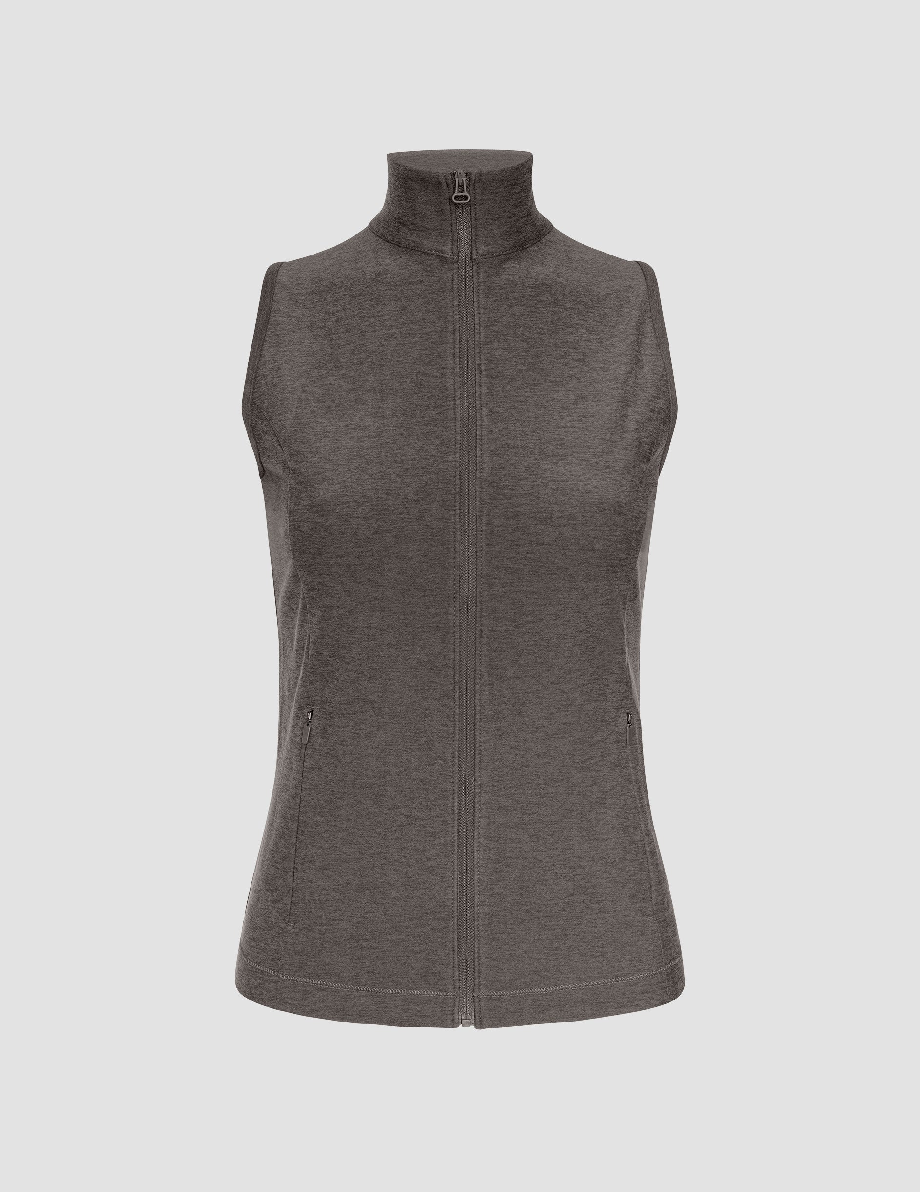 Venice Athletic Zip-Up Vest with Mesh Back, Secure Pockets, Stylish Performance