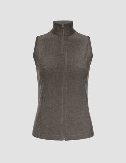 Venice Athletic Zip-Up Vest with Mesh Back, Secure Pockets, Stylish Performance