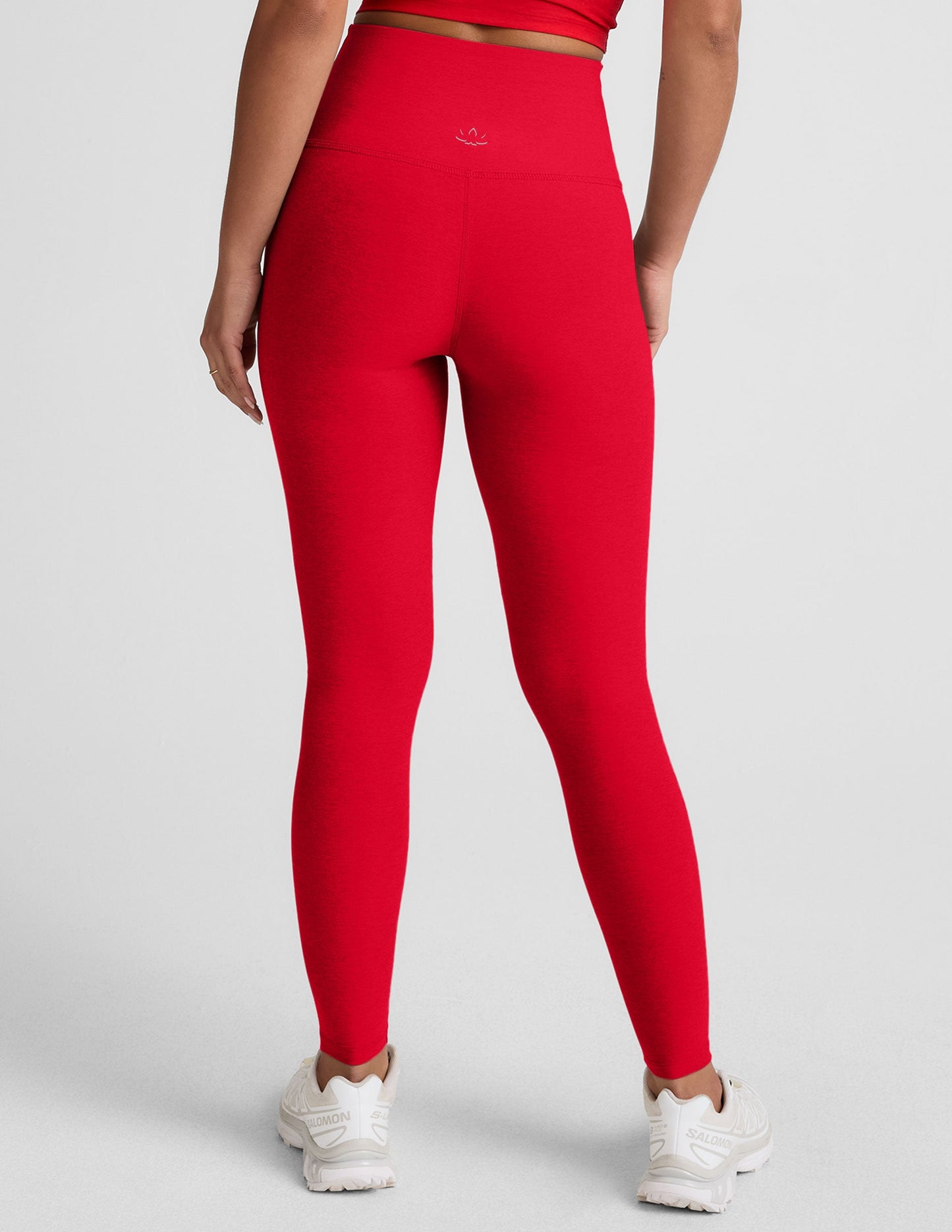 Spacedye Vitalize High-Waisted Full Length Leggings: Candy Apple Red Heather Ultra-Soft Comfort