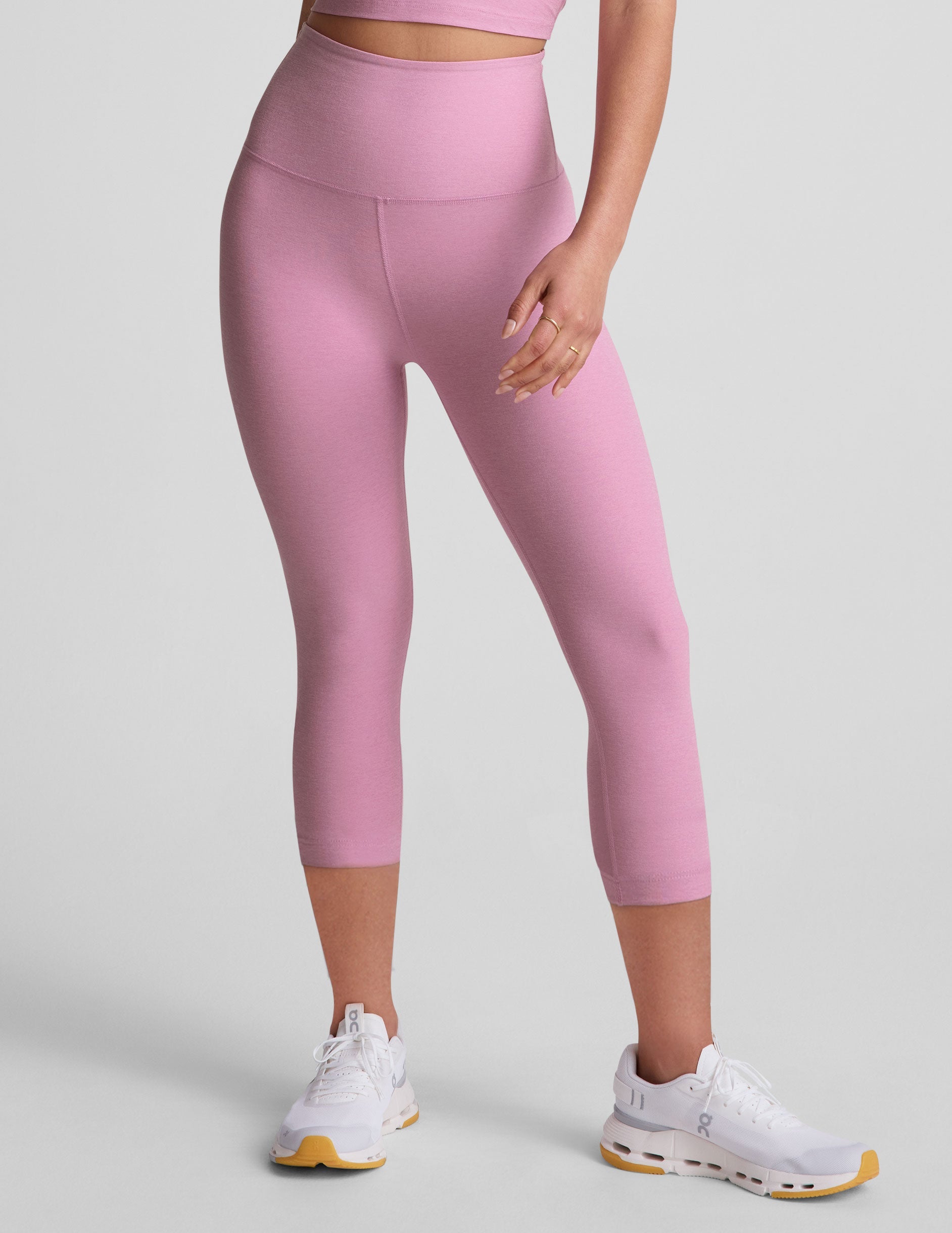 Buttery Soft Spacedye High-Waisted Yoga Capri Leggings for Women's Activewear