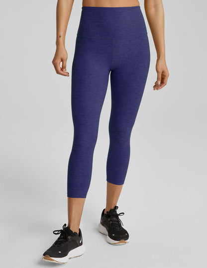 Buttery Soft Spacedye High Waisted Capri Leggings for Yoga & Active Wear