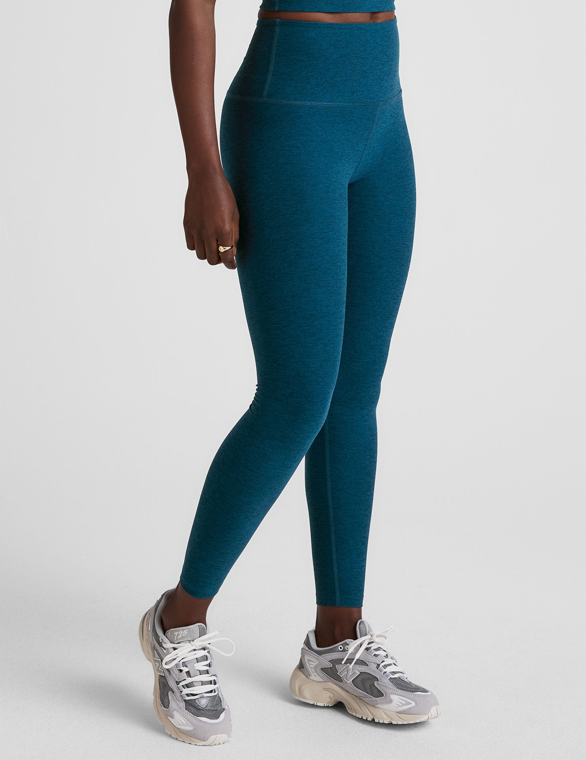 Buttery Soft Spacedye High Waisted Midi Leggings for Yoga & Daily Wear