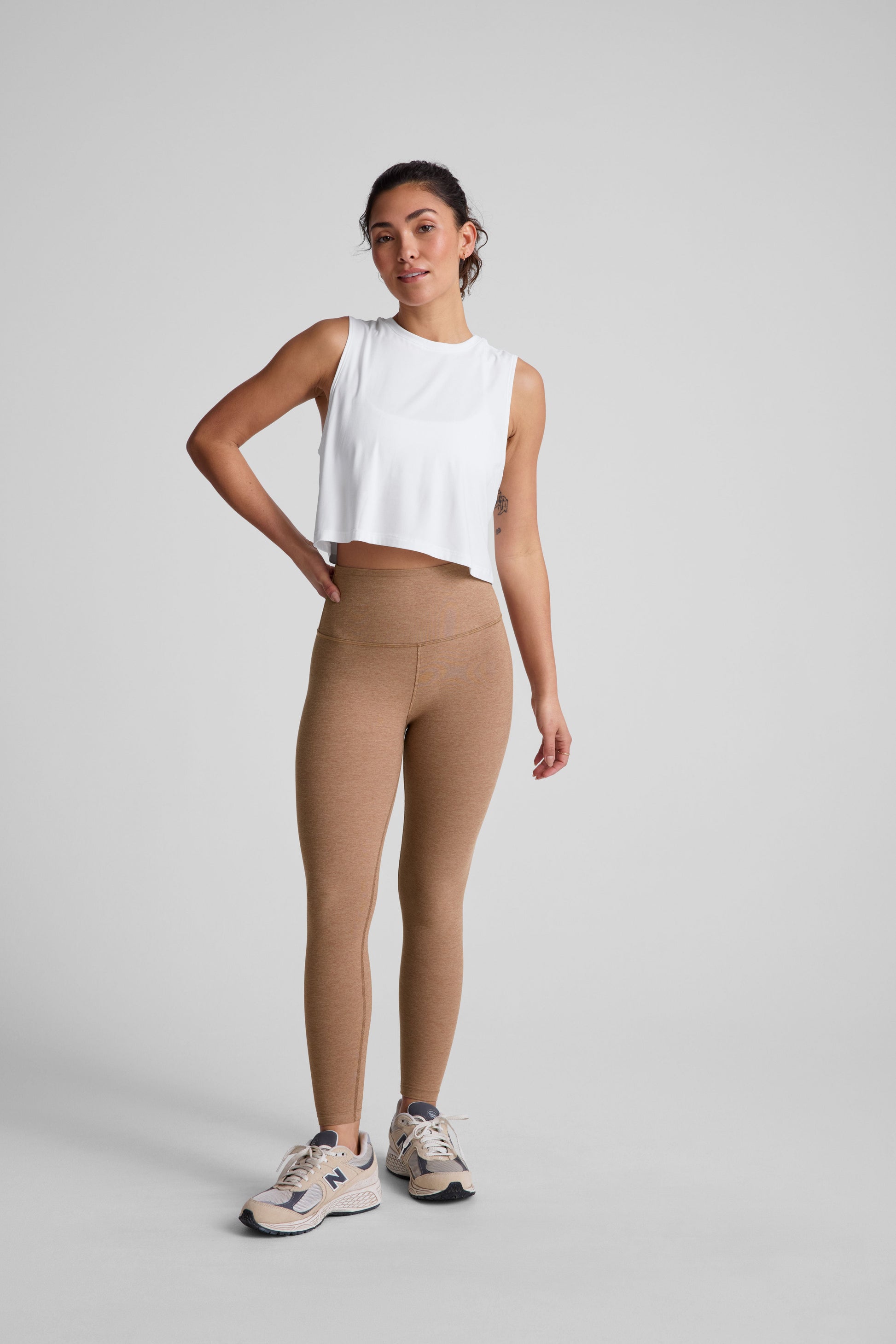 Ultra-Soft Spacedye High-Waisted Midi Leggings: Comfort for Yoga, Workouts, Everyday