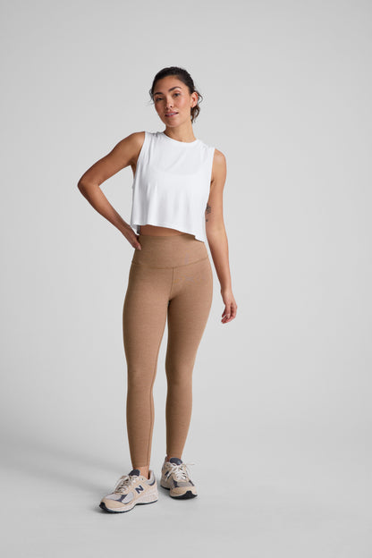 Ultra-Soft Spacedye High-Waisted Midi Leggings: Comfort for Yoga, Workouts, Everyday