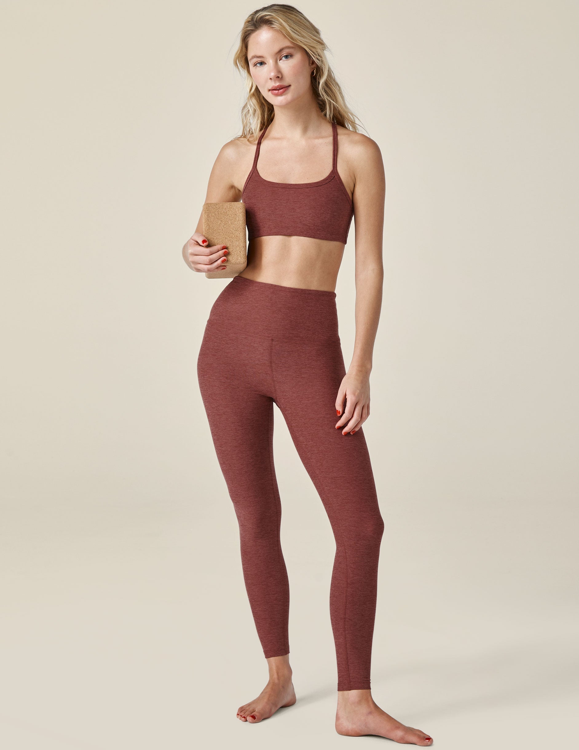 Ultra-Soft Spacedye High-Waisted Midi Leggings for Yoga & Everyday Comfort