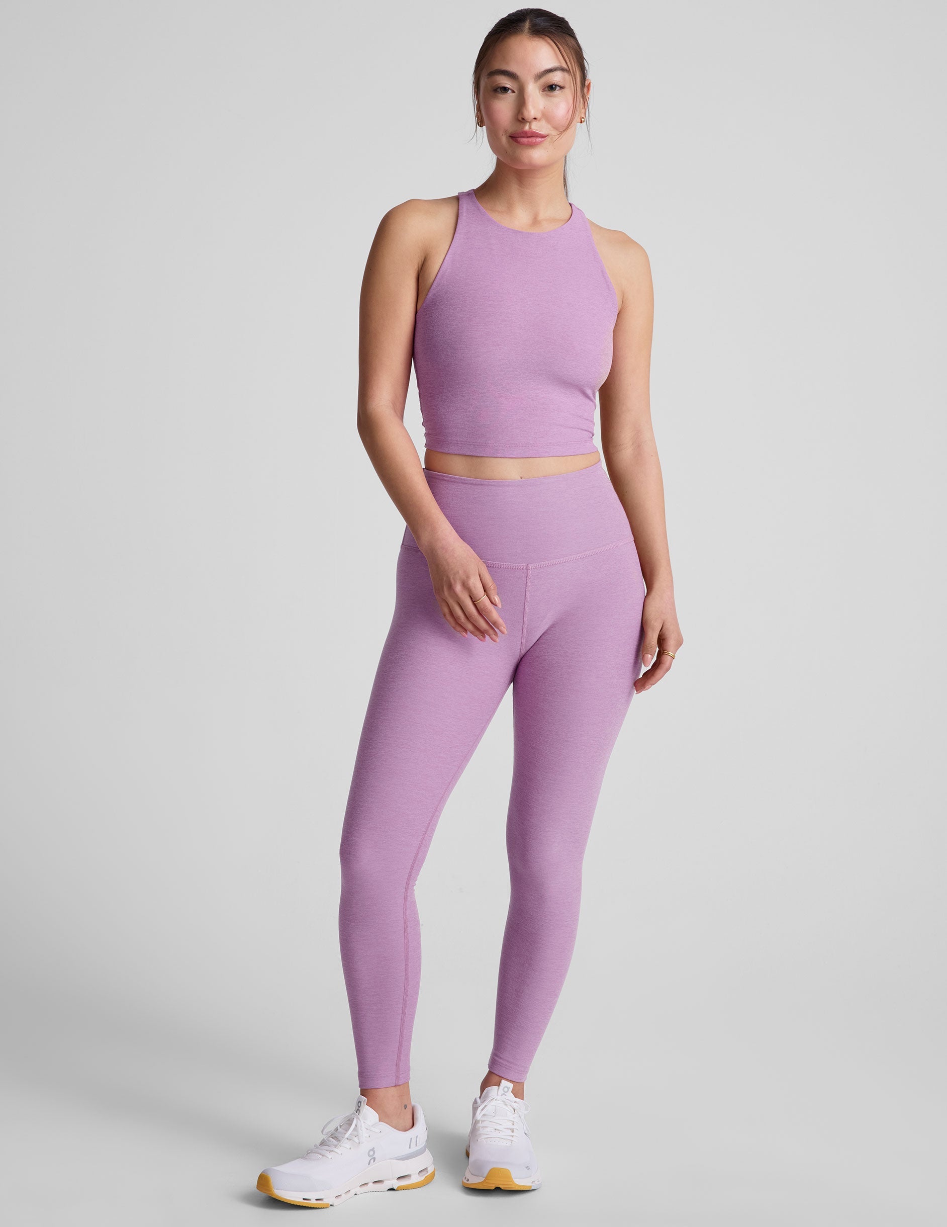 Buttery Soft Spacedye High-Waisted Midi Leggings for Yoga & Everyday Comfort
